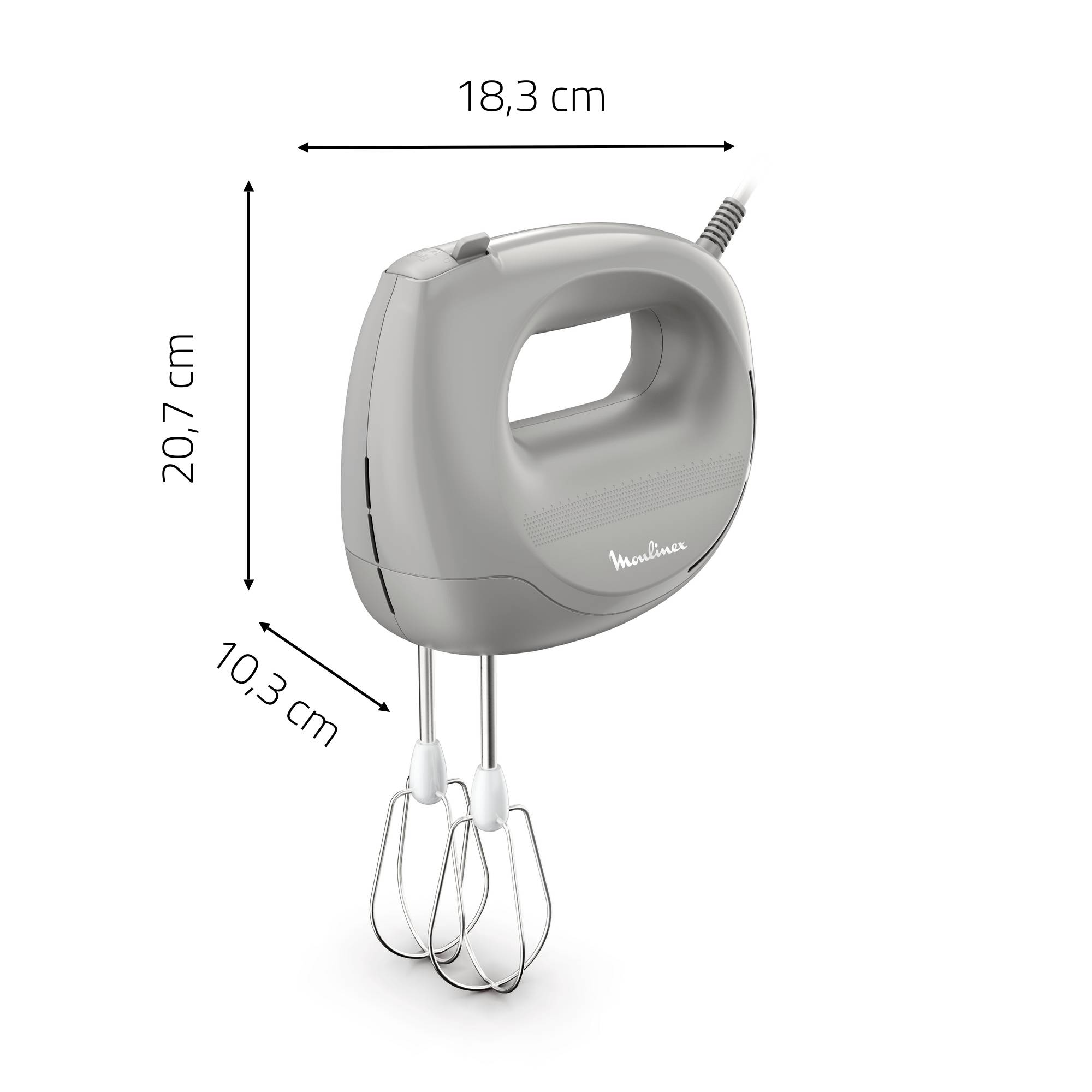 Easy Max, Batteur électrique, Mélange parfait, 5 vitesses, 2 jeux de fouets, 300 W