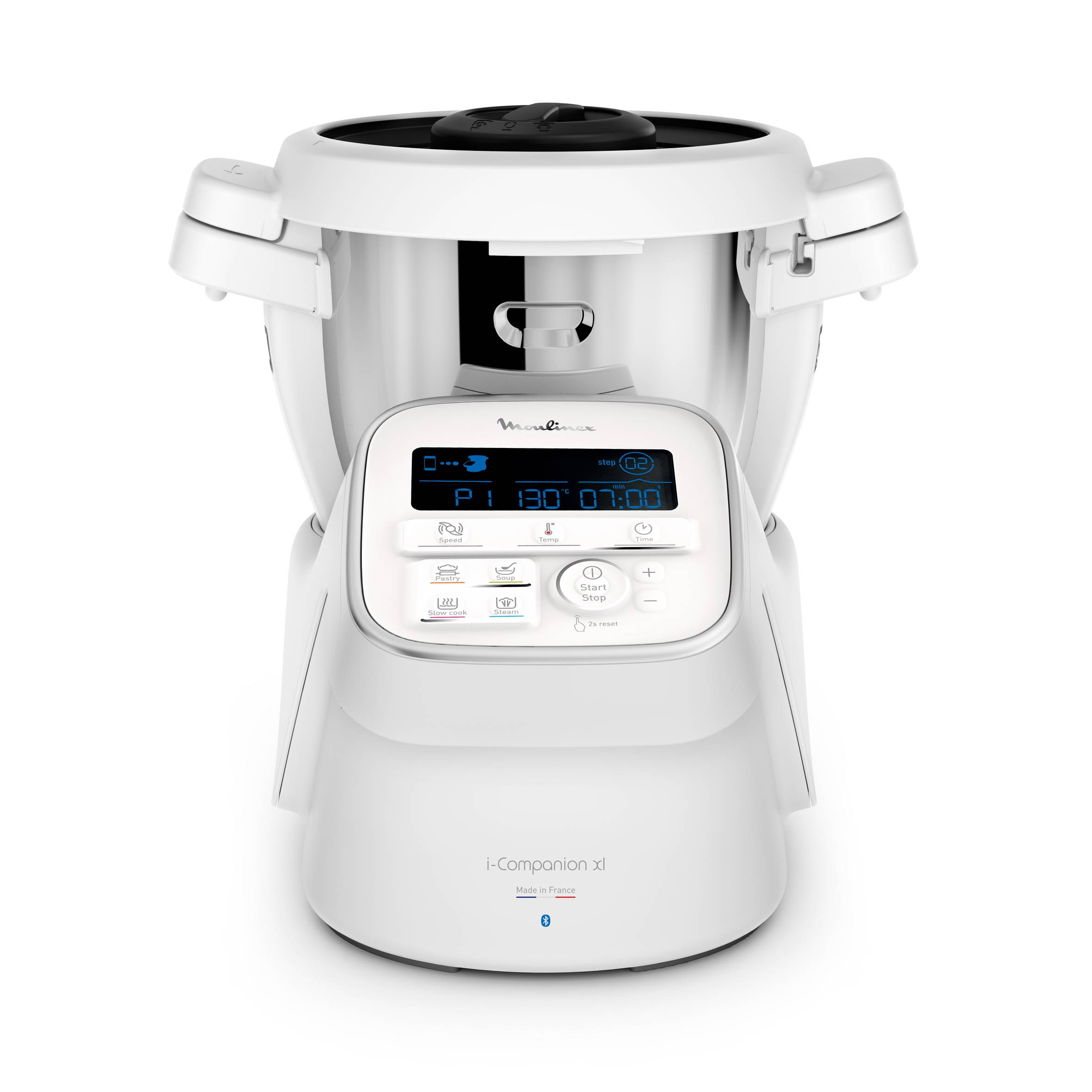 I-Companion, Robot cuiseur, 14 fonctions, Connecté, Capacité XL 10 personnes, Blanc, Fabriqué en France