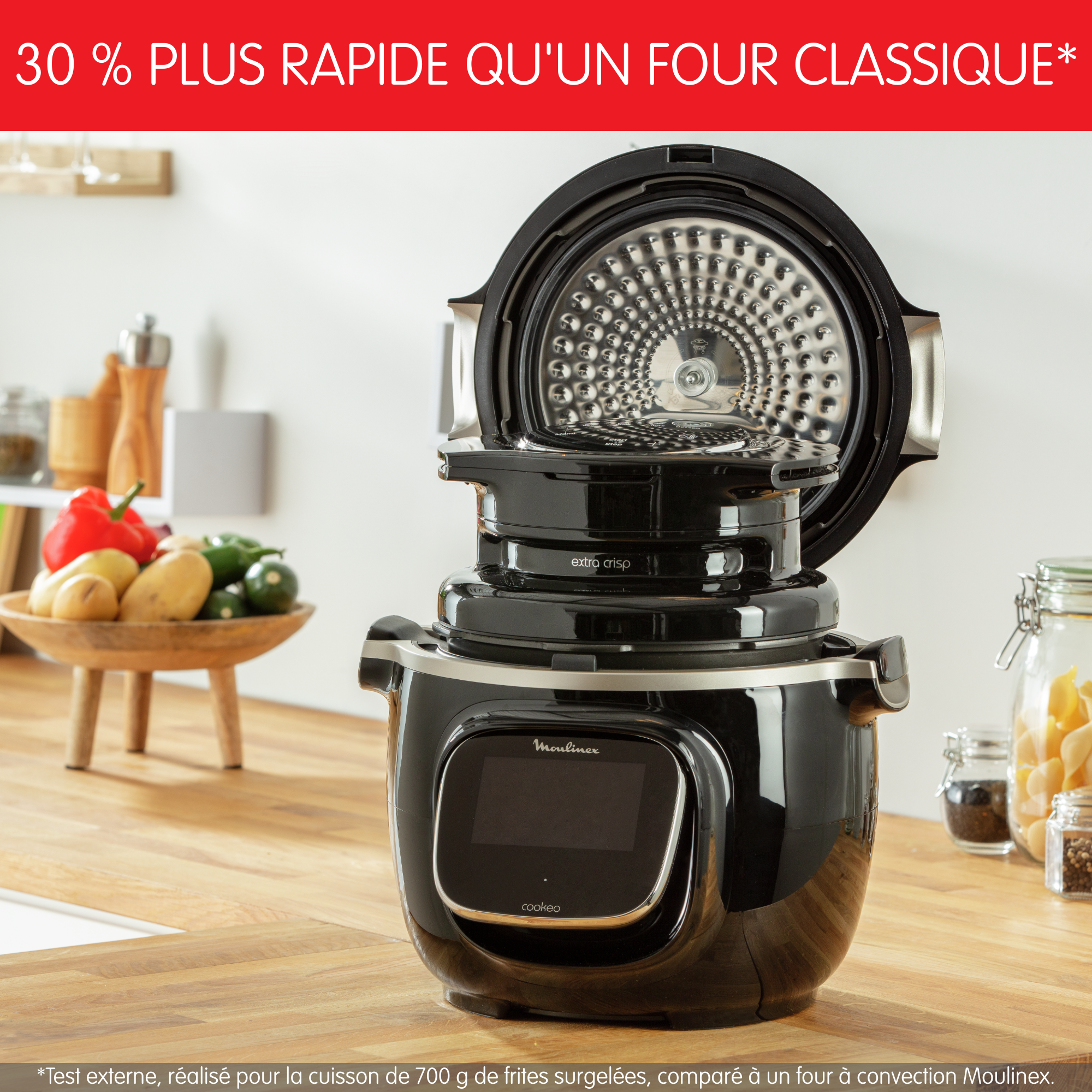 RECONDITIONNÉ Extra Crisp, Accessoire Cookeo air fryer, Pour frire, Cuire, Four, rôtir, ou dorer