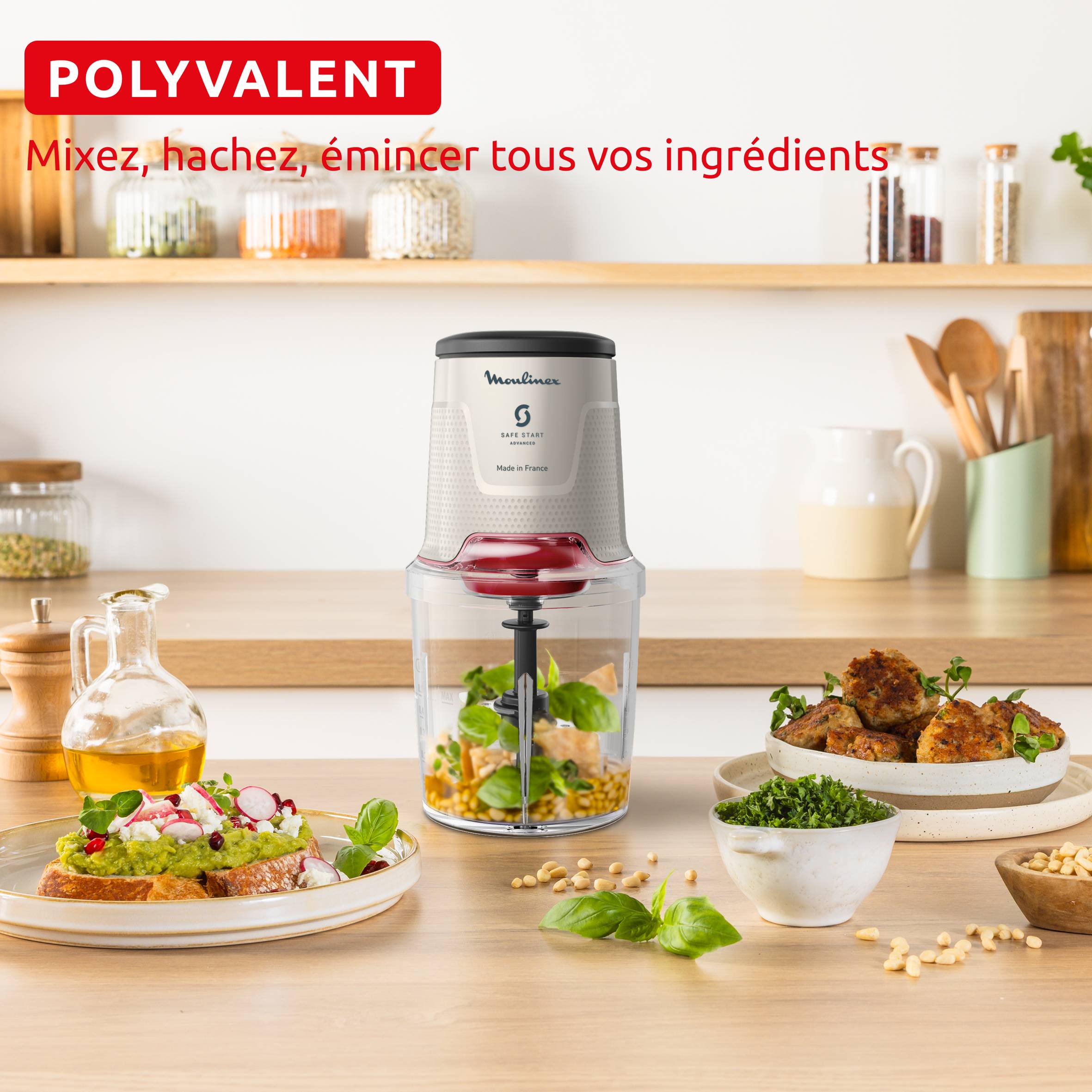 Easy Press, Hachoir électrique, 600 W, 4 lames, Ecru