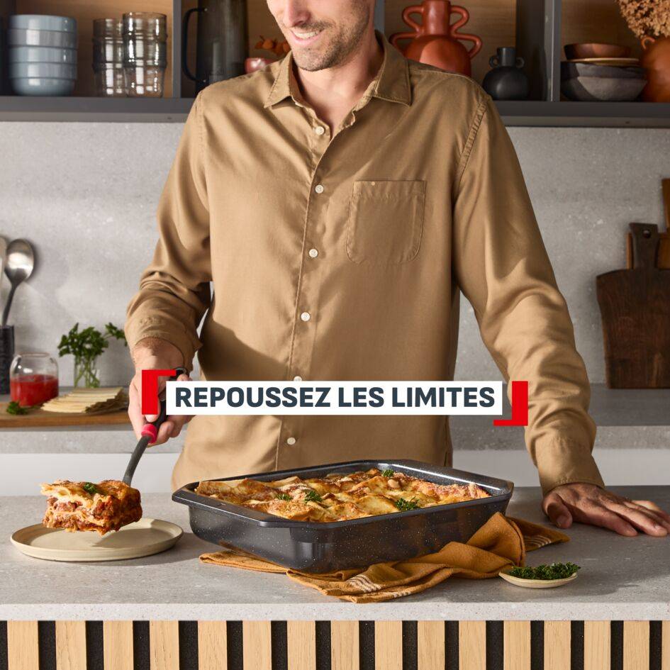 Excellence, Plat à four moyen en fonte d'aluminium 34x24&nbsp;cm, Revêtement antiadhésif 