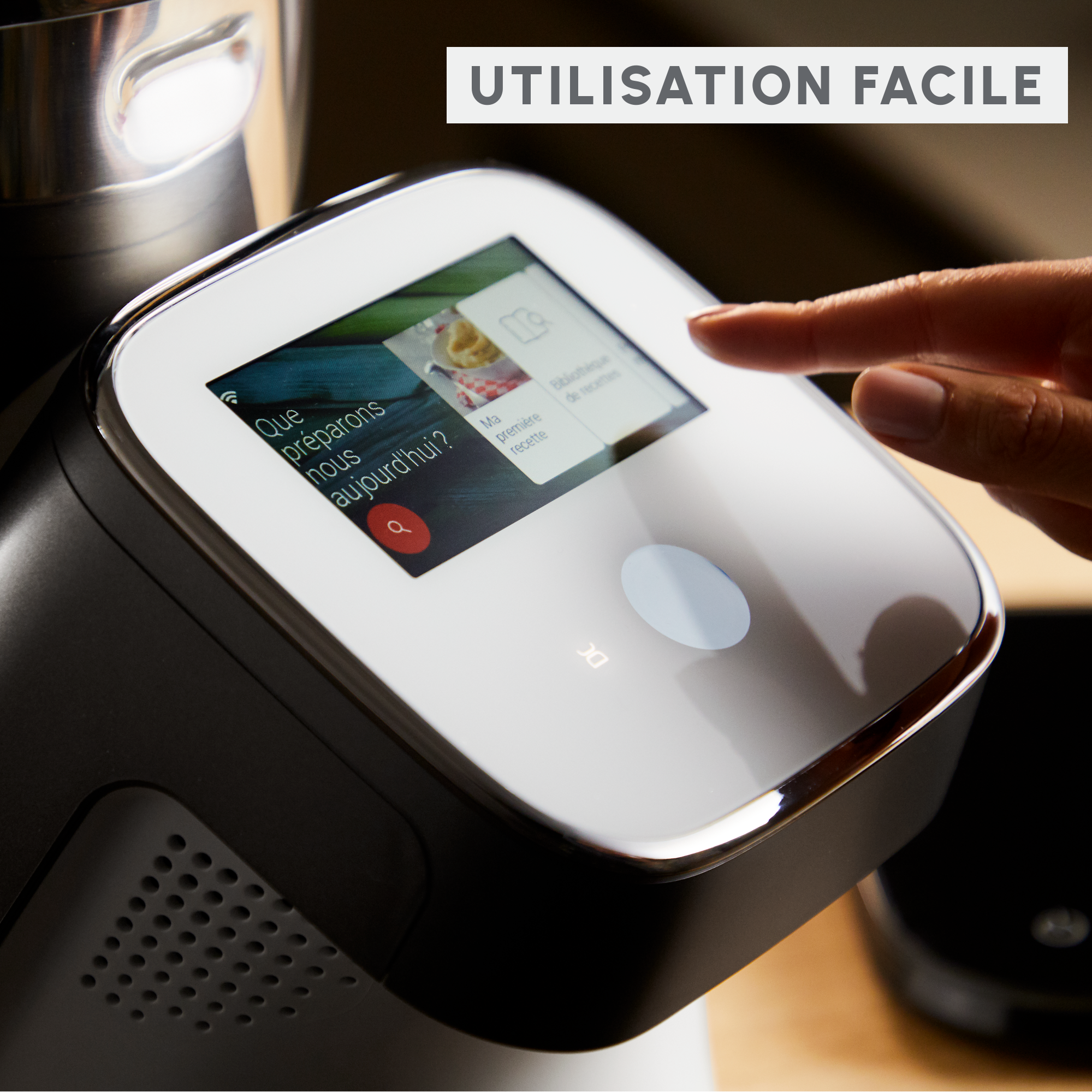 I-Companion Touch, Robot cuiseur, 17 fonctions, Connecté, Recettes sur l’écran, Capacité XL 10 personnes, Gris, Fabriqué en France