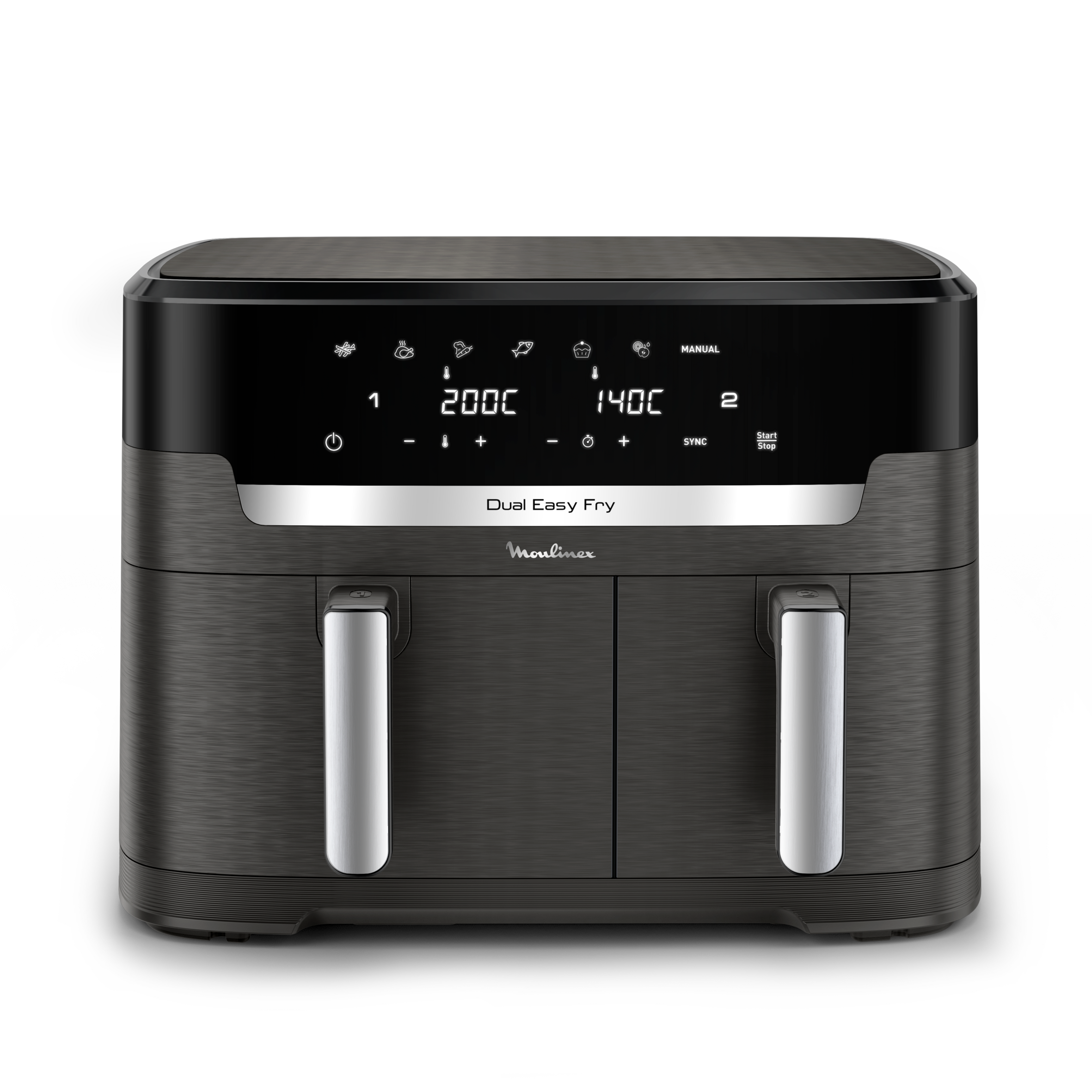 Easy Fry Dual XXL 11L, 2 tiroirs, Cuisson synchronisée, jusqu'à 10 personnes