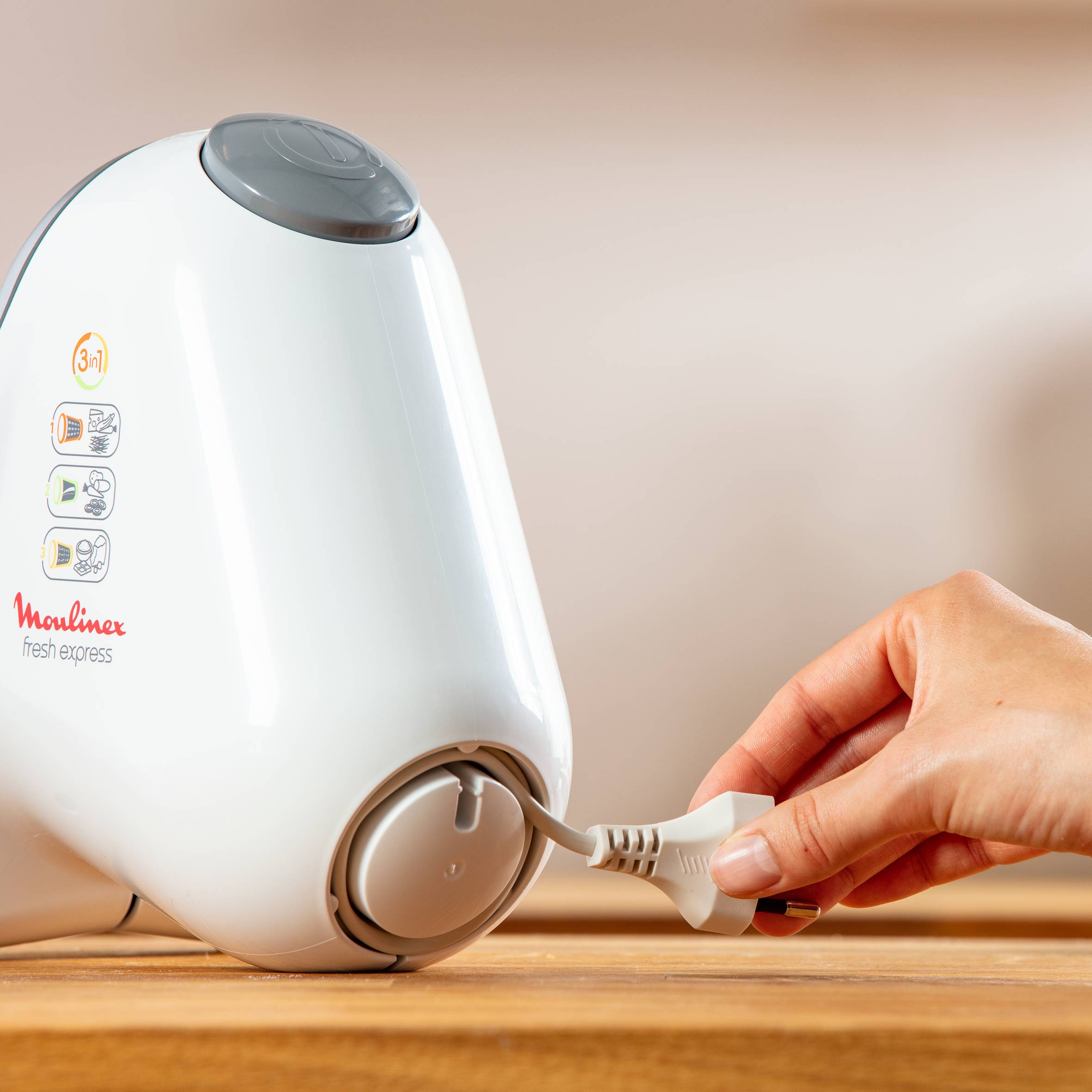 Fresh express 3-en-1, Découpe-légumes, 3 cônes, blanc et vert