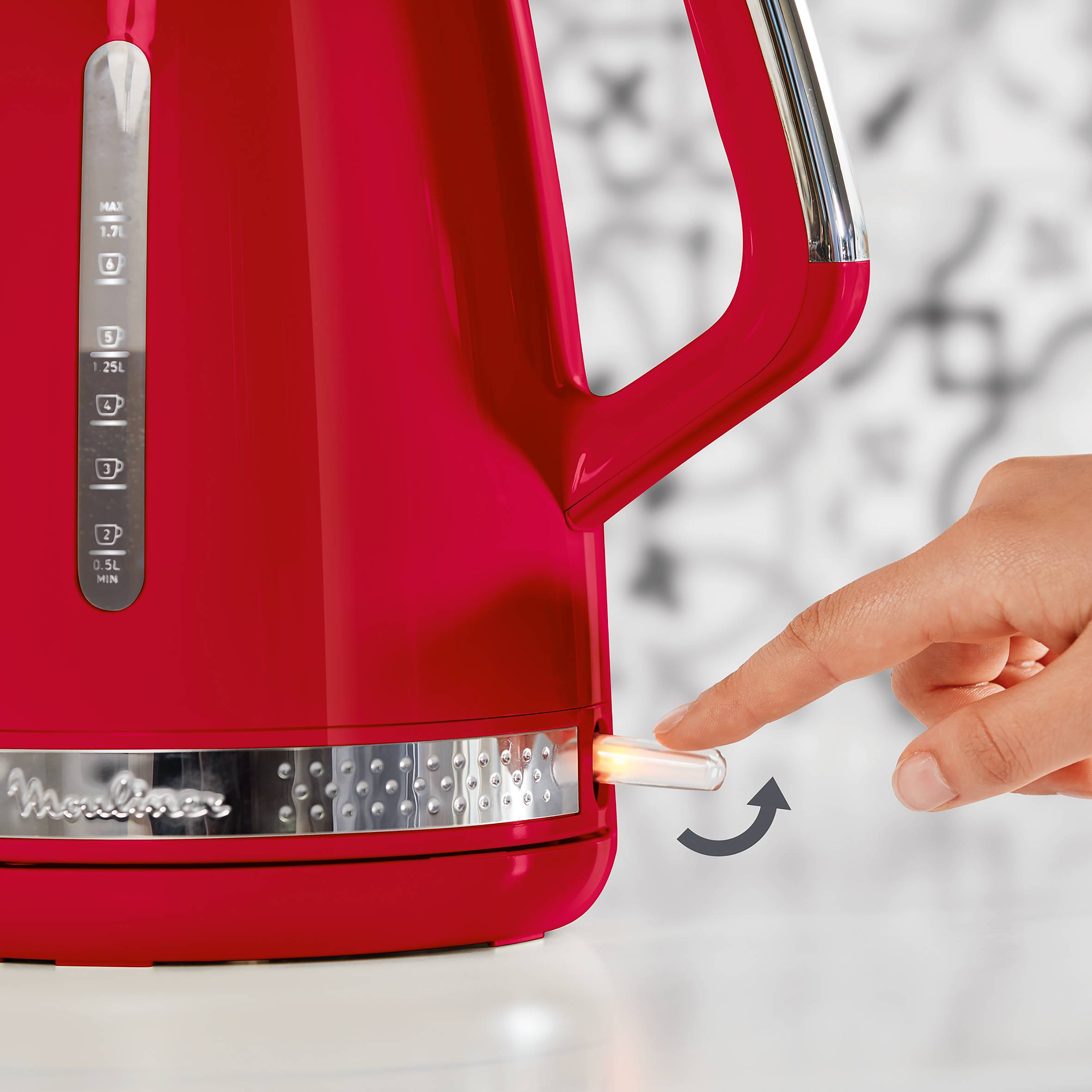 Bouilloire, Soleil, 1,7L, Rouge