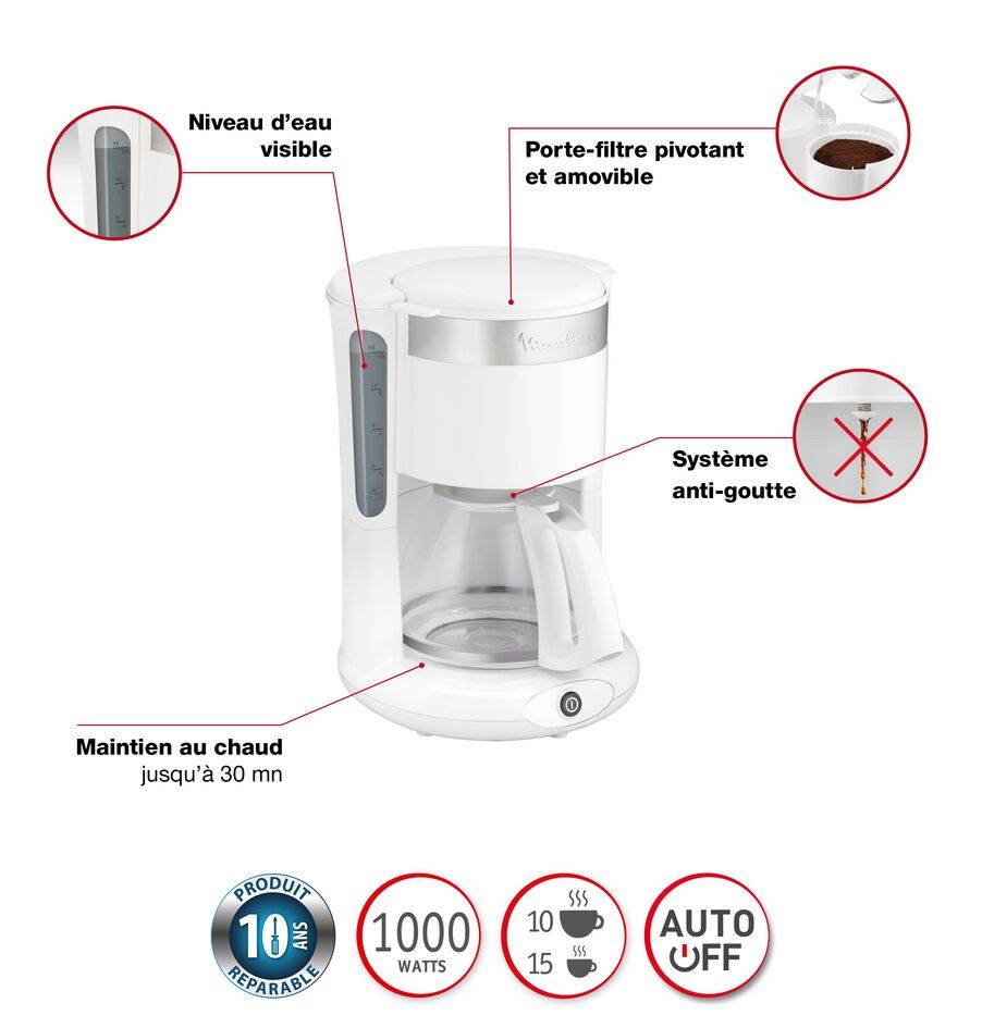 Principio Plus blanche 10/15 tasses