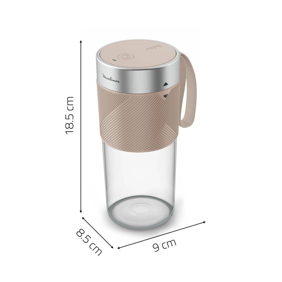 Lightmix Blender portable, Bol tritan 0,3L, 1 vitesse, 2 lames, Rechargeable