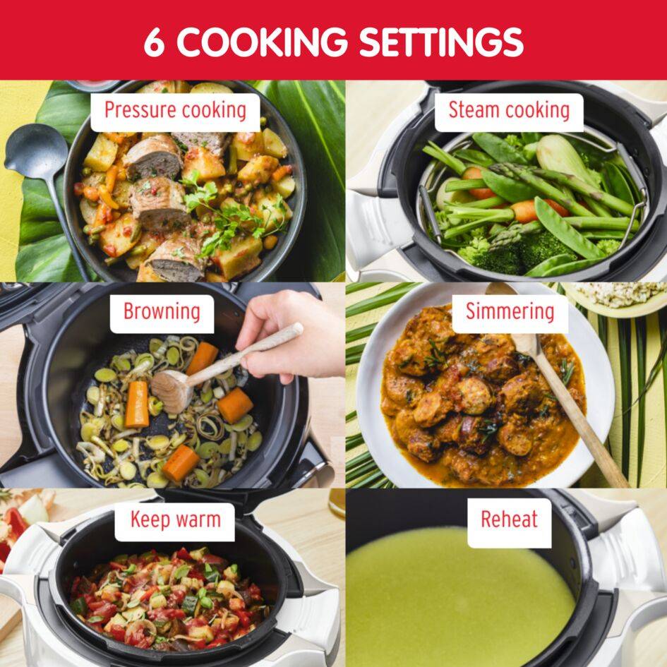 Cookeo+ Connect 200 recettes Rouge