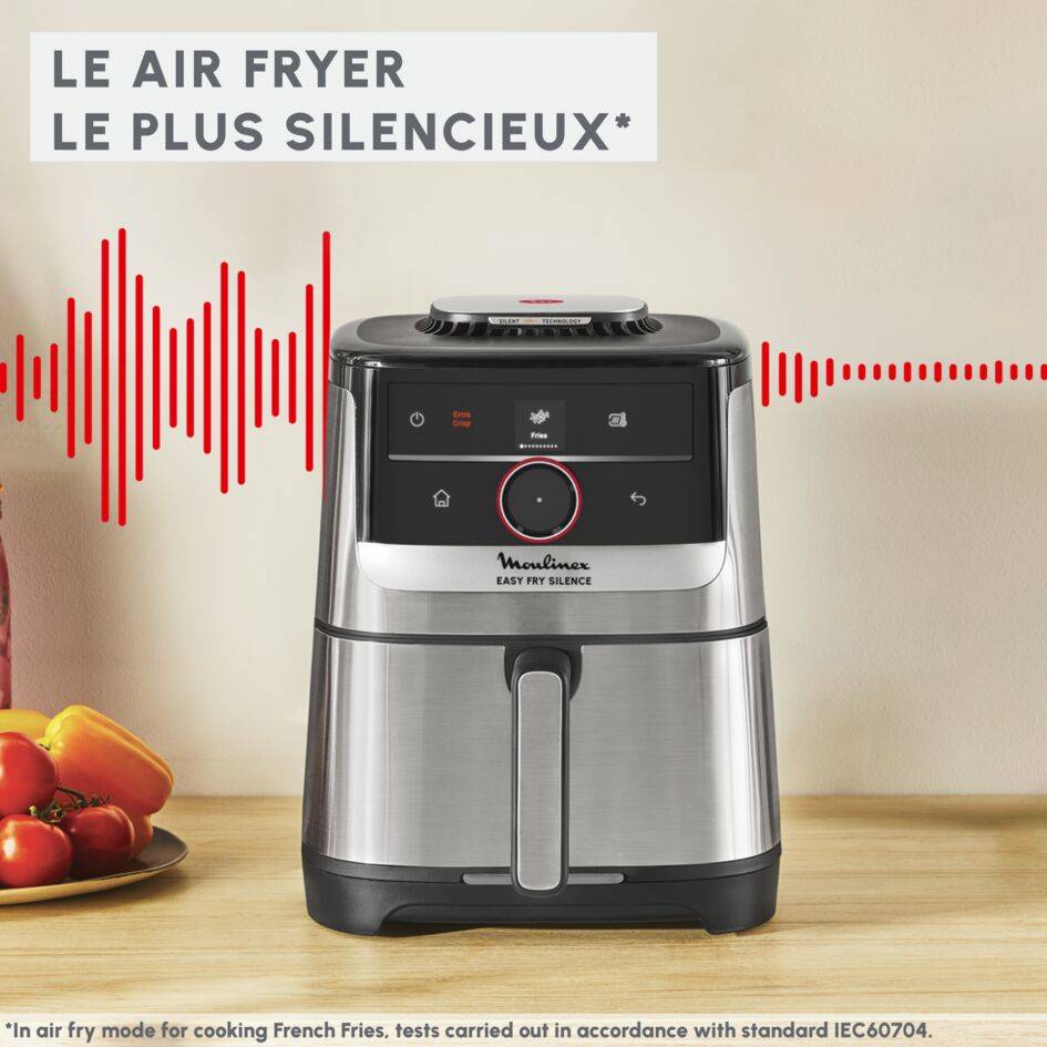 Easy Fry Smart & Silence, 5L, Air fryer, Inox