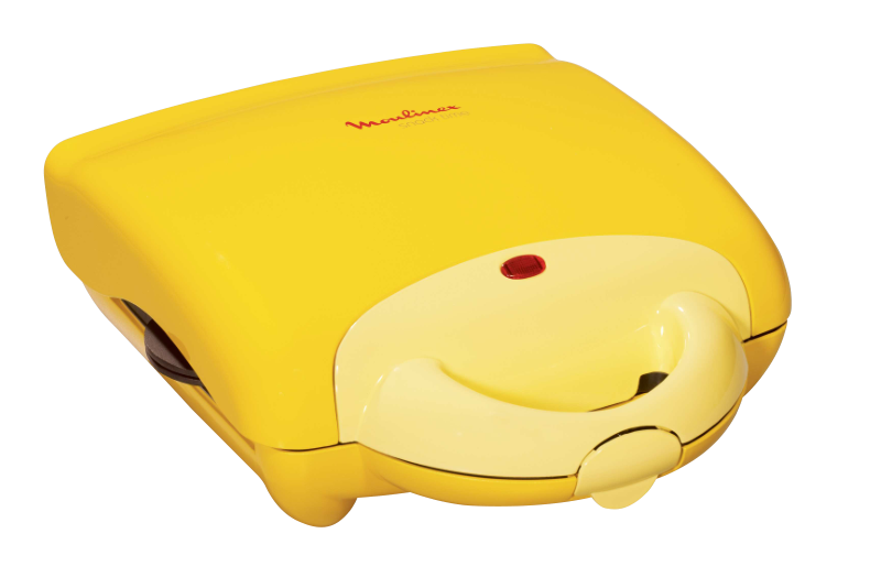 croque gaufres grill snack time jaune