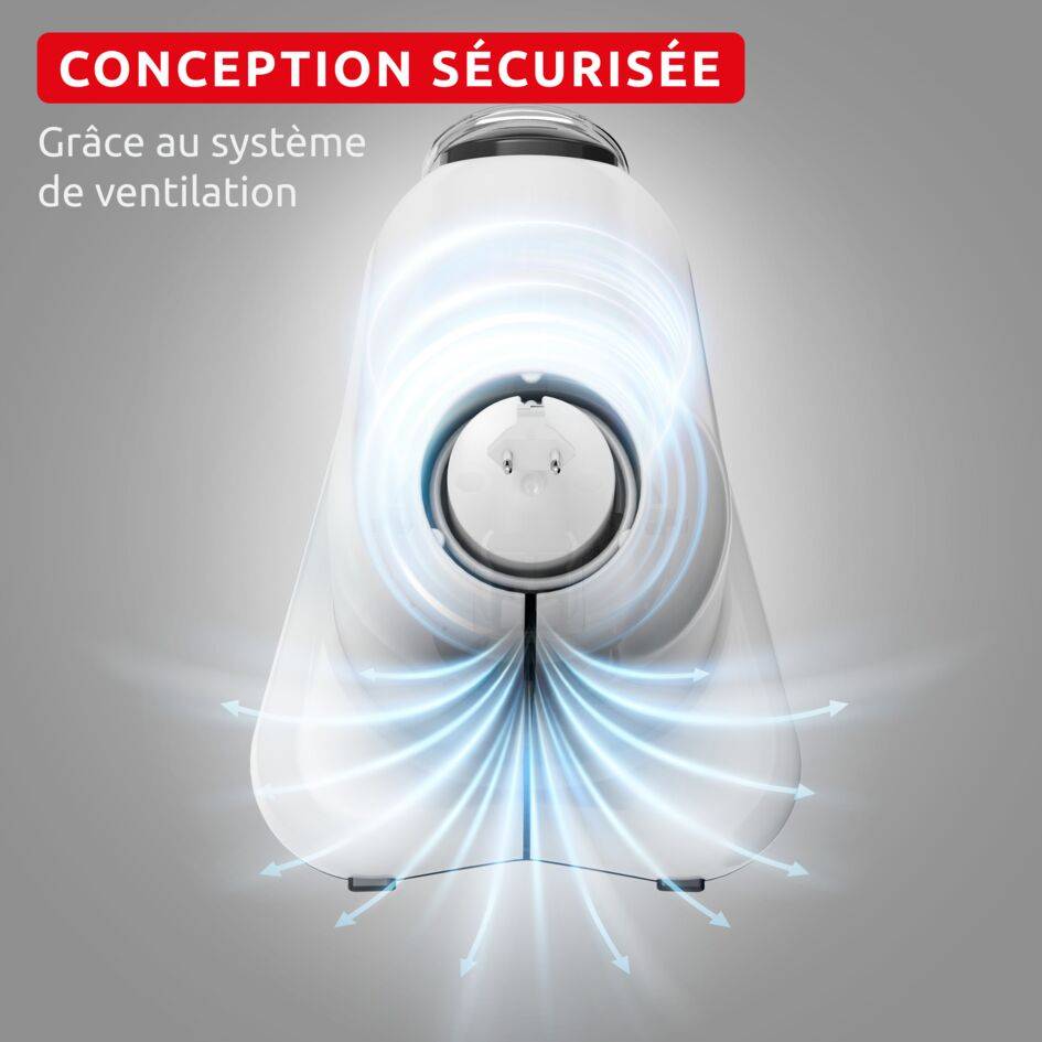 Fresh Express, Découpe-légumes électrique, Service direct dans le plat, 3 cônes, Écru