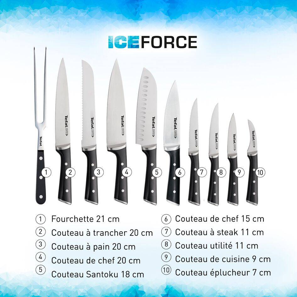 Ingenio ice force set 4 couteaux a steak inox