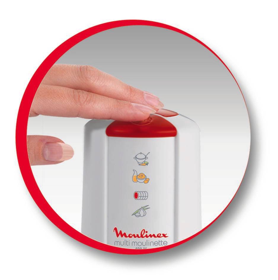 Multi moulinette, Mini hachoir, Fonction 4 en 1, Capacité 500 ml, 500 W, Blanc