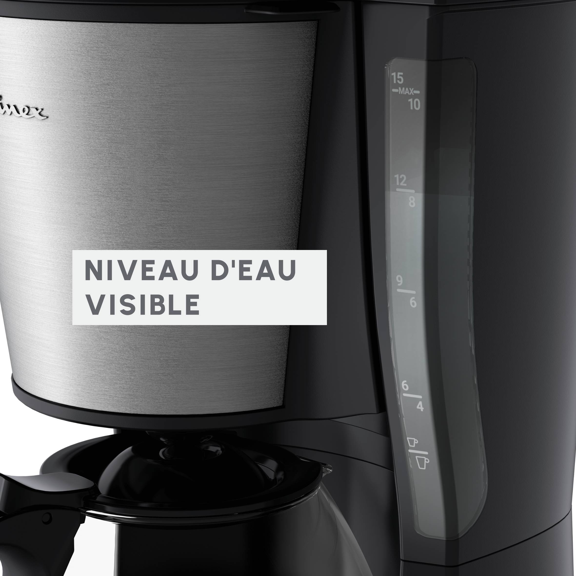 Cafetière filtre Subito Moulinex programmable inox