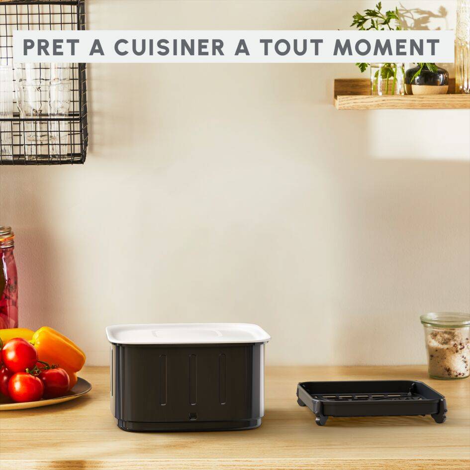 Easy Fry Silence 5L Set de Rangement, Tiroir Supplémentaire, Grille et Couvercle