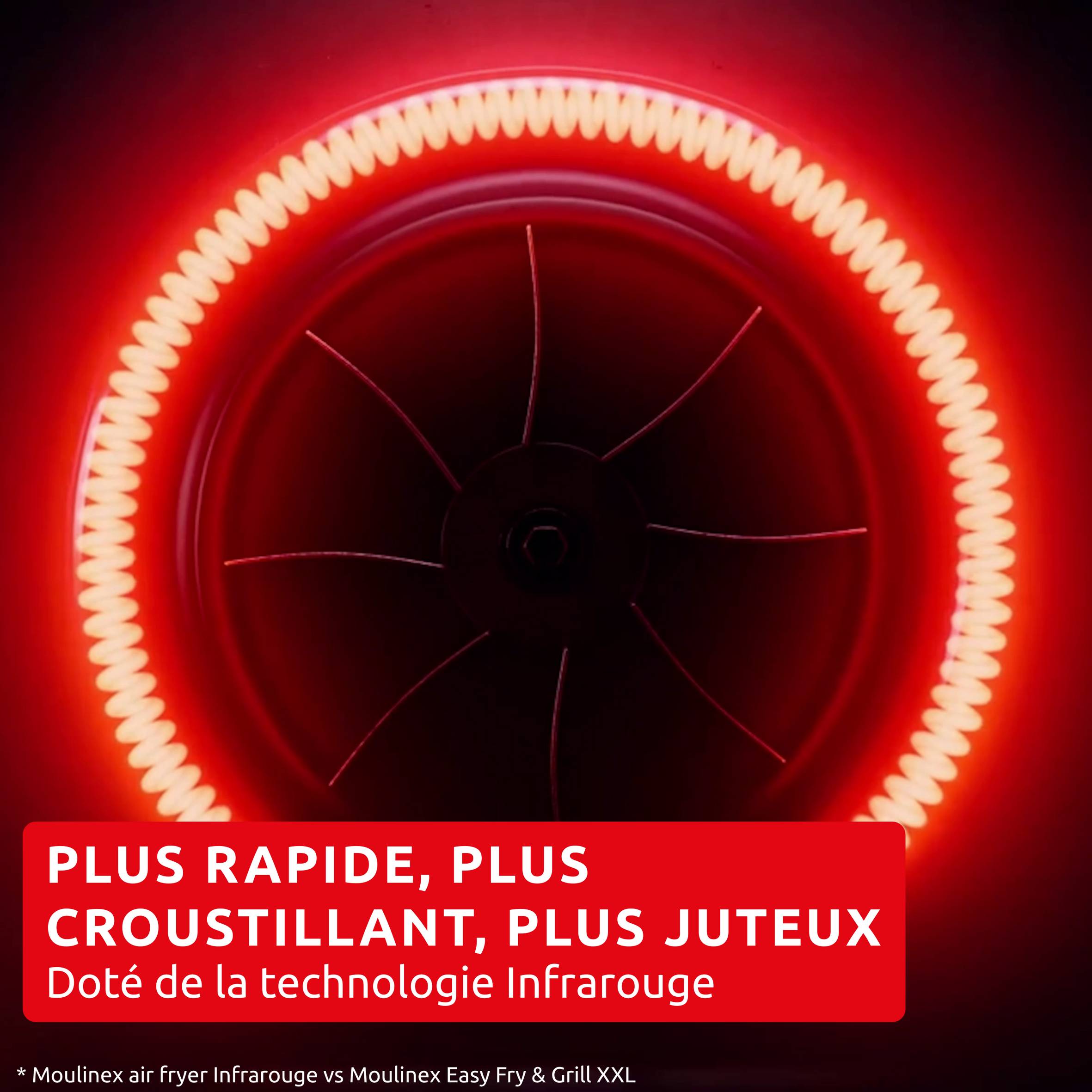 Easy Fry Infrared, Air fryer, Résultats croustillants, Gris charbon, Technologie infra rouge