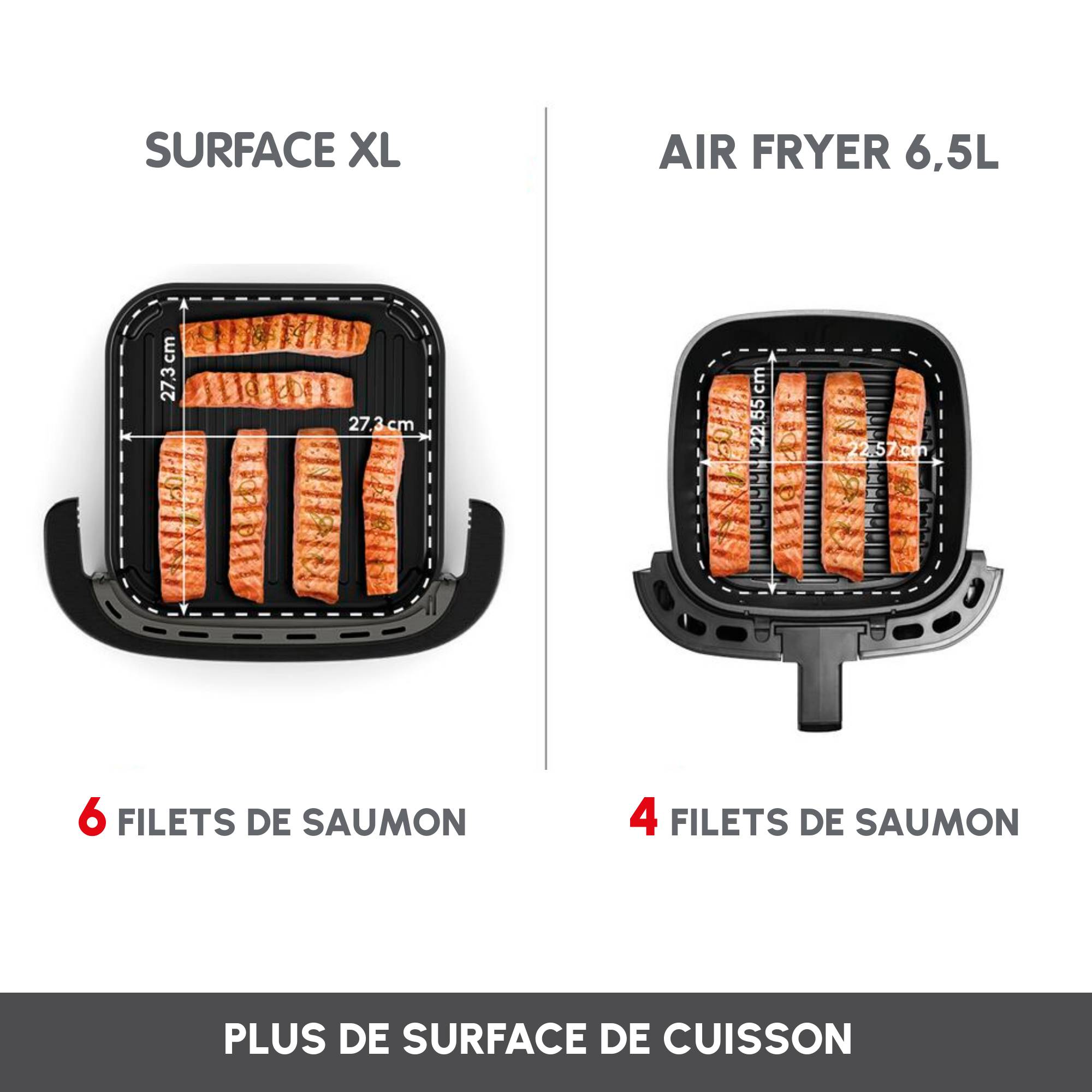 Easy Fry XL Surface & Pizza, air fryer, grande surface de cuisson, 4L, Format compact, Fenêtre