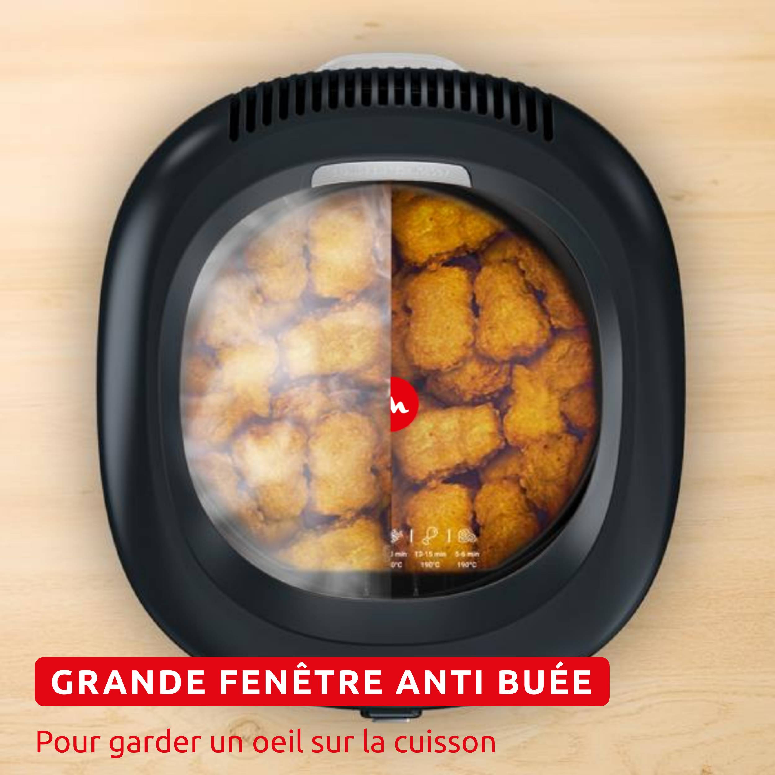 Filtra Vision +, Friteuse, Fenêtre de visualisation très large pour garder un oeil sur la cuisson