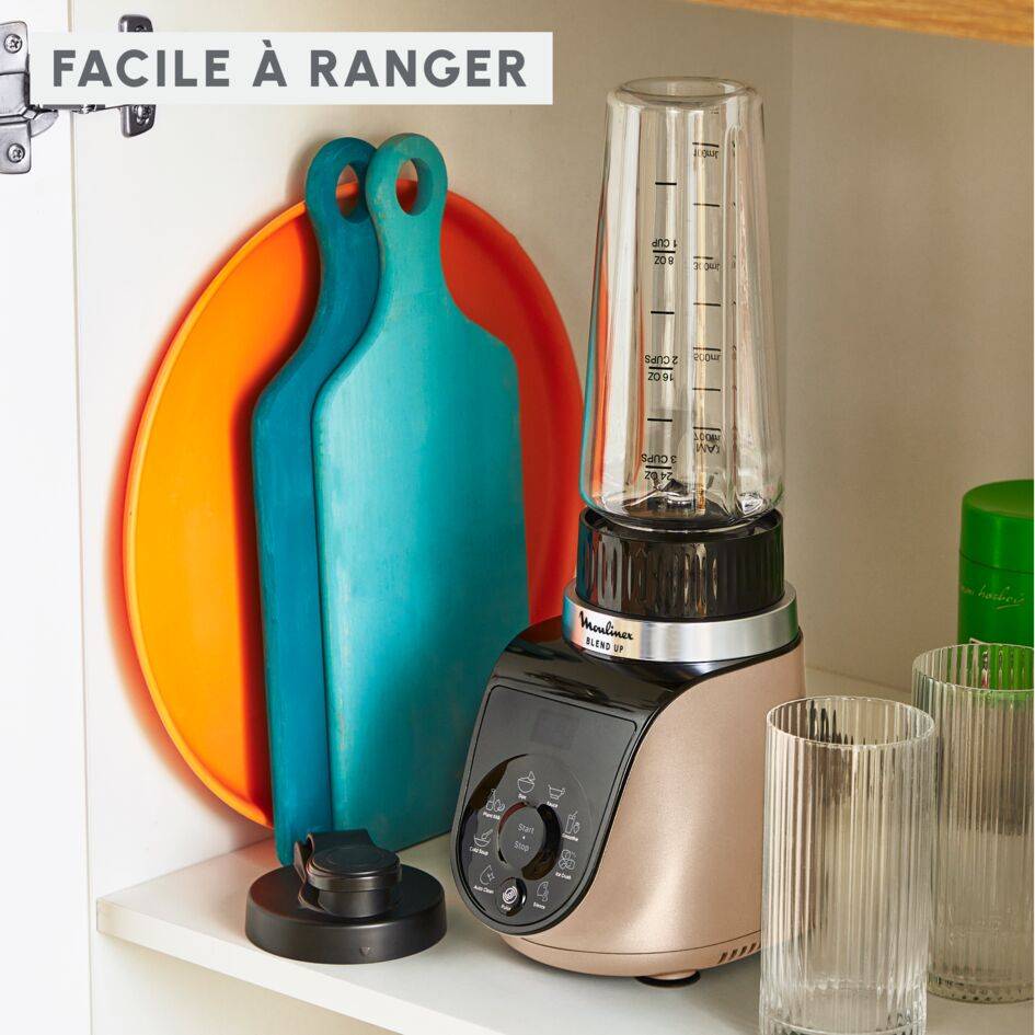 Blend Up, Blender mini, Bol tritan 0.85L, 1000W, 8 programmes, 6 lames