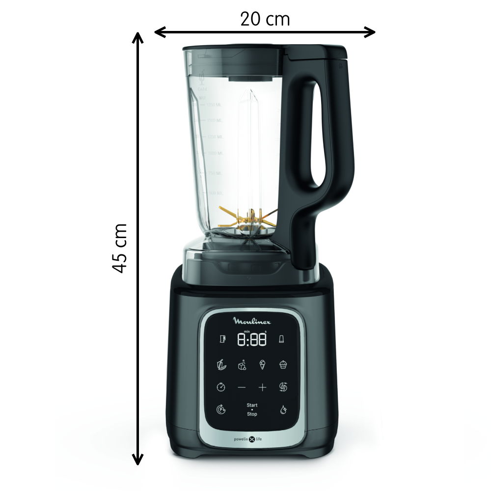 Infinimix+, Blender, Bol plastique tritan 1.75L, 1600W, 5 programmes, 6 lames