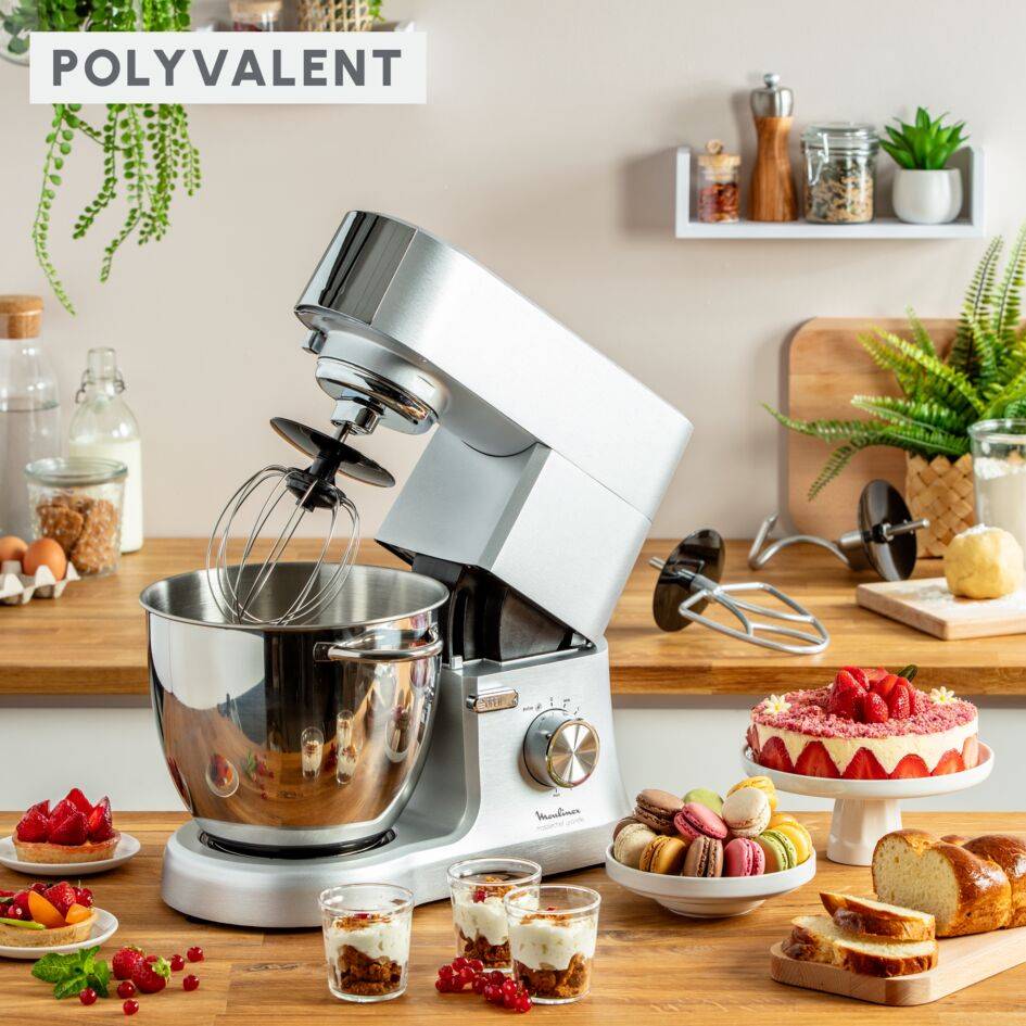 Masterchef Grande, Robot pâtissier, Bol grande capacité 6,7 L, Kit pâtisserie, Livre de recettes, 1500 W