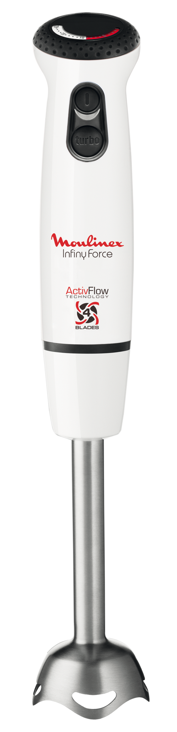 pied mixeur infiny force blanc/inox