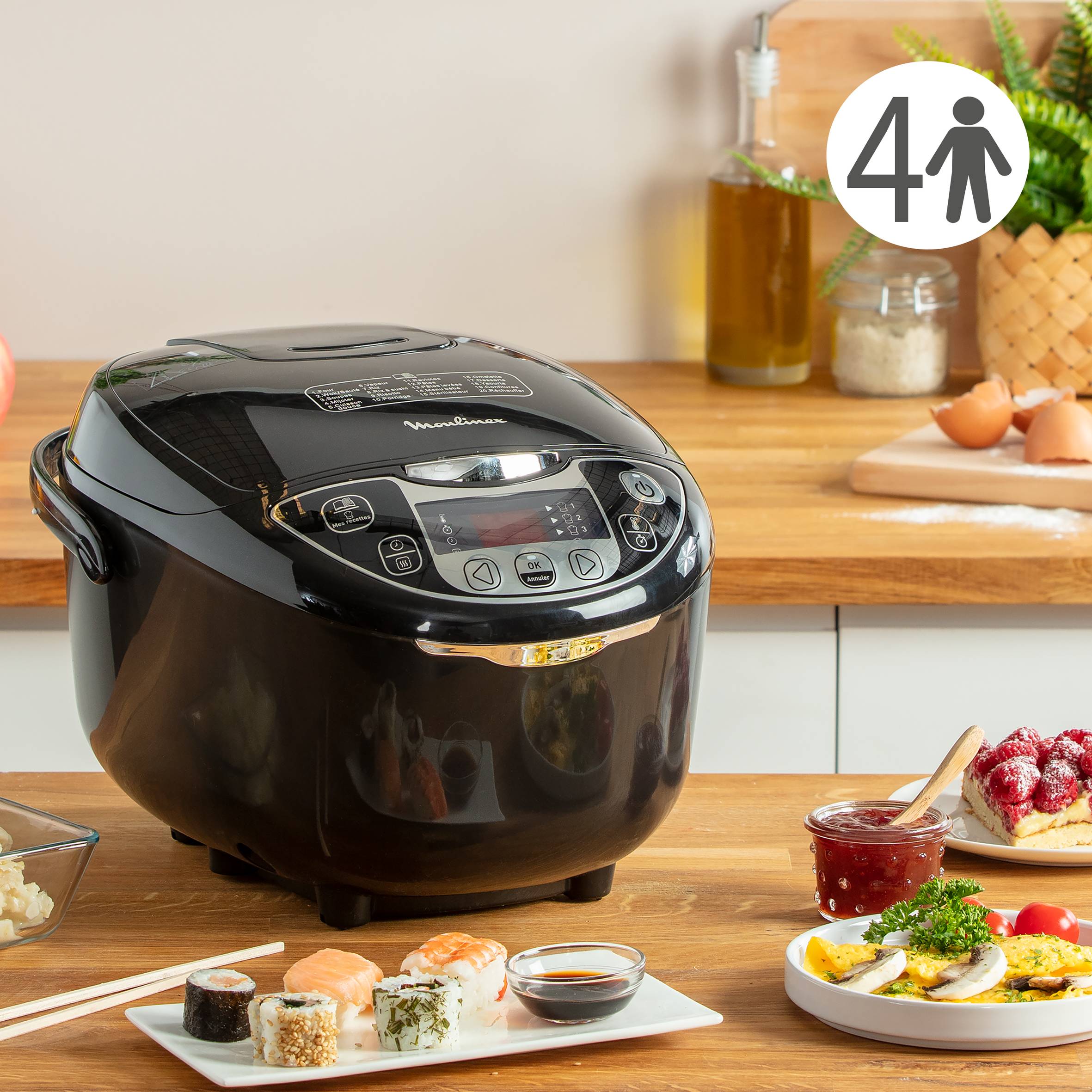 Fuzzy logic, Multicuiseur, 25 programmes, capacité généreuse 5 L, 4 à 5 personnes, Noir