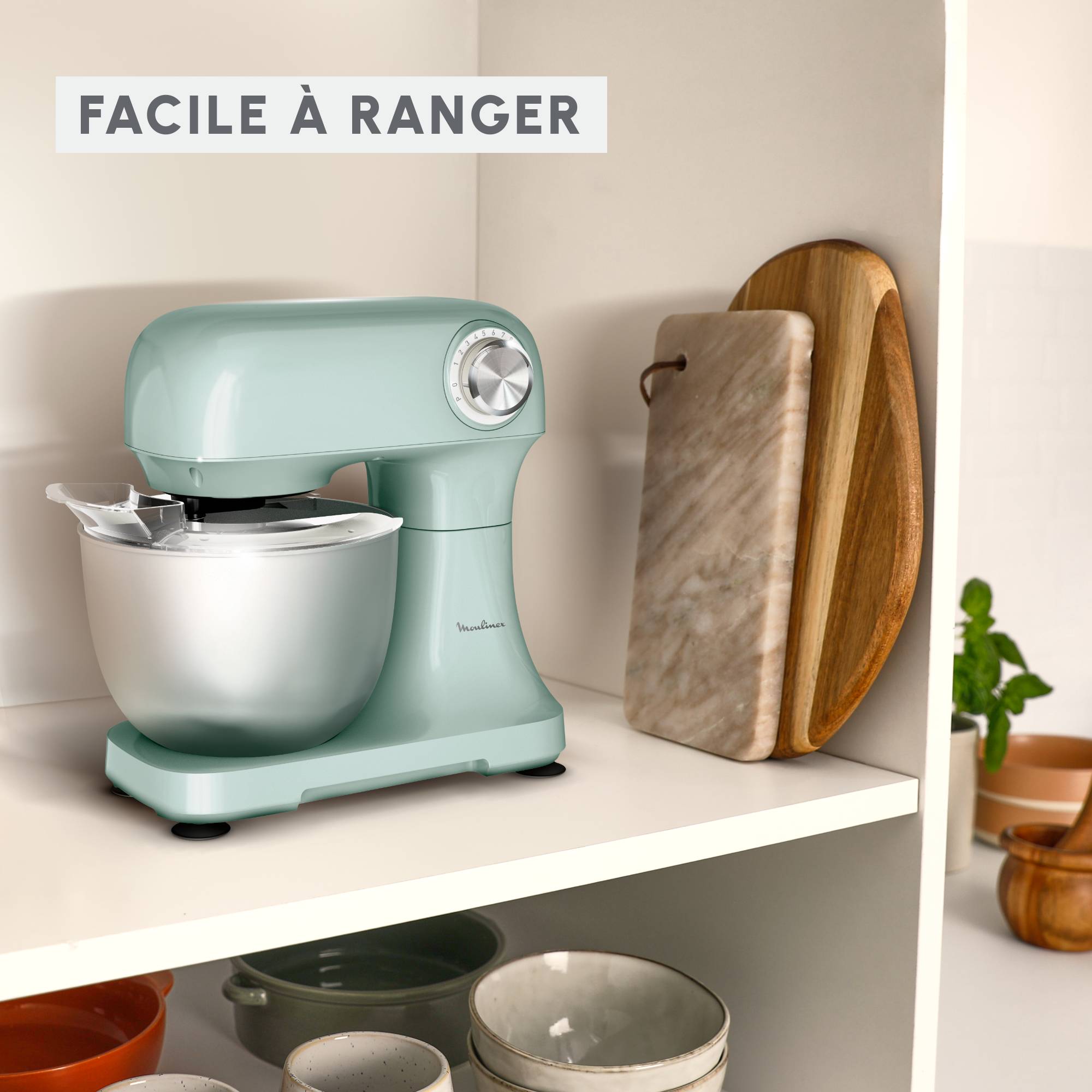 Bake Easy, Robot pâtissier, Compact, Facile à utiliser, Vert clair