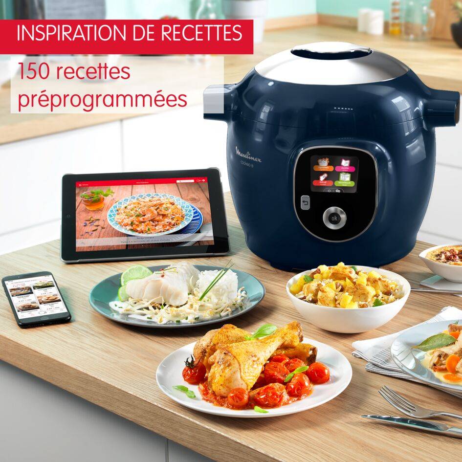 Cookeo+ 150 recettes Bleu, Louche incluse