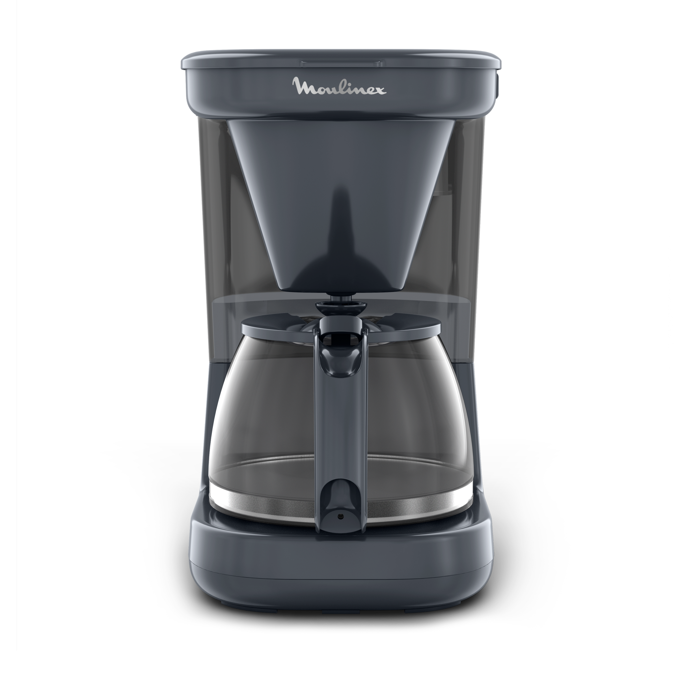 Plaino, Cafetière filtre élégante, Réservoir d'eau entièrement transparent, Capacité 1,1L, modèle gris