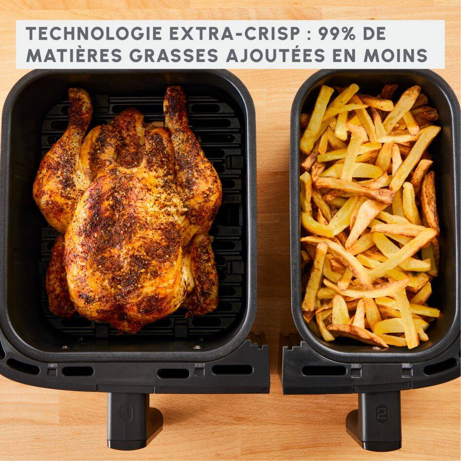 Dual Easy Fry & Grill, 8.3L, Air fryer, Noir