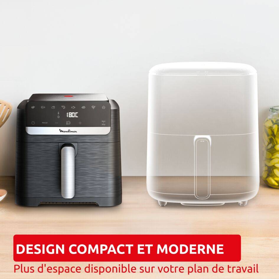 Easy Fry Compact, Air fryer, Capacité XL de 7,5&nbsp;L, Design compact