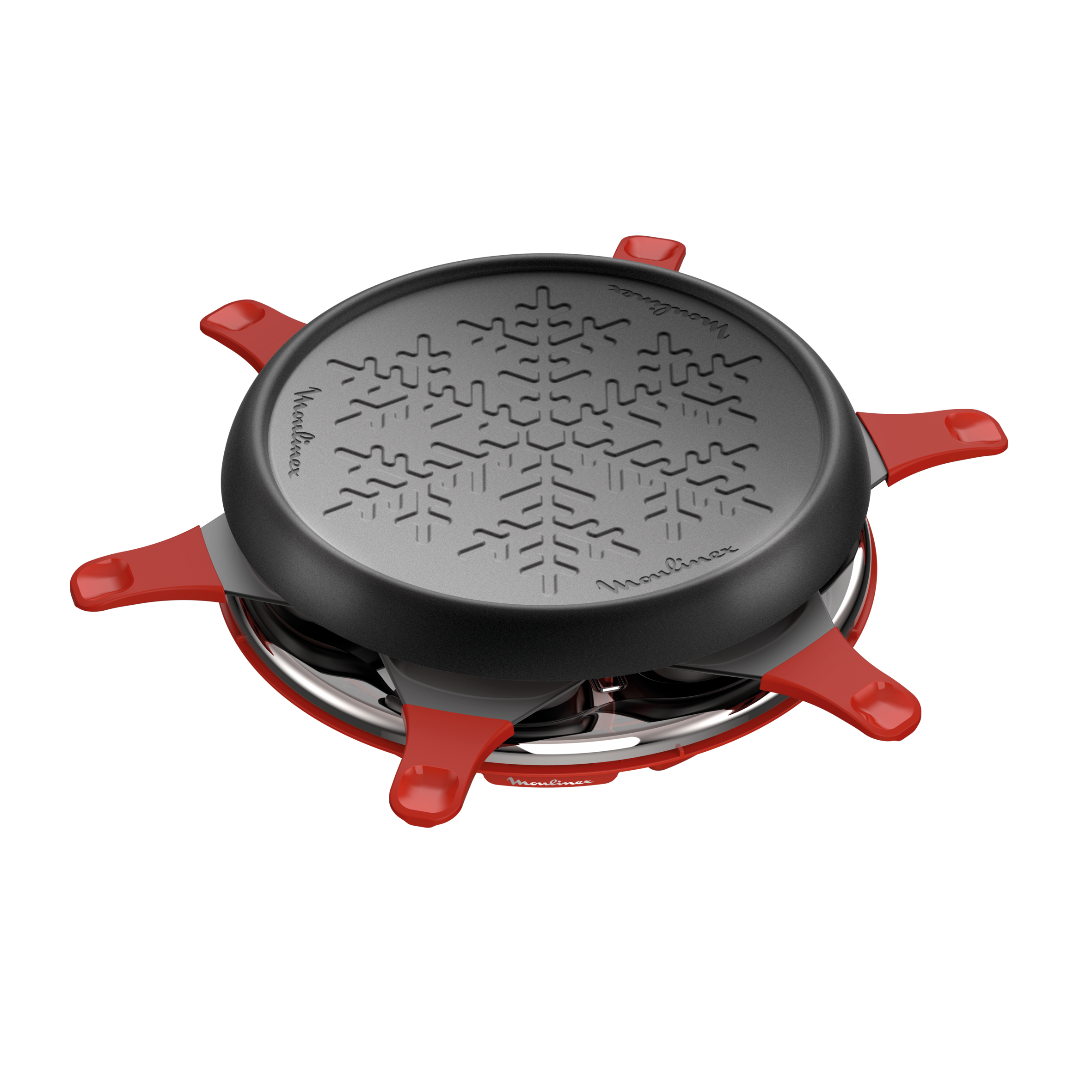 ACCESSIMO 6 coupelles rouge plaque grill