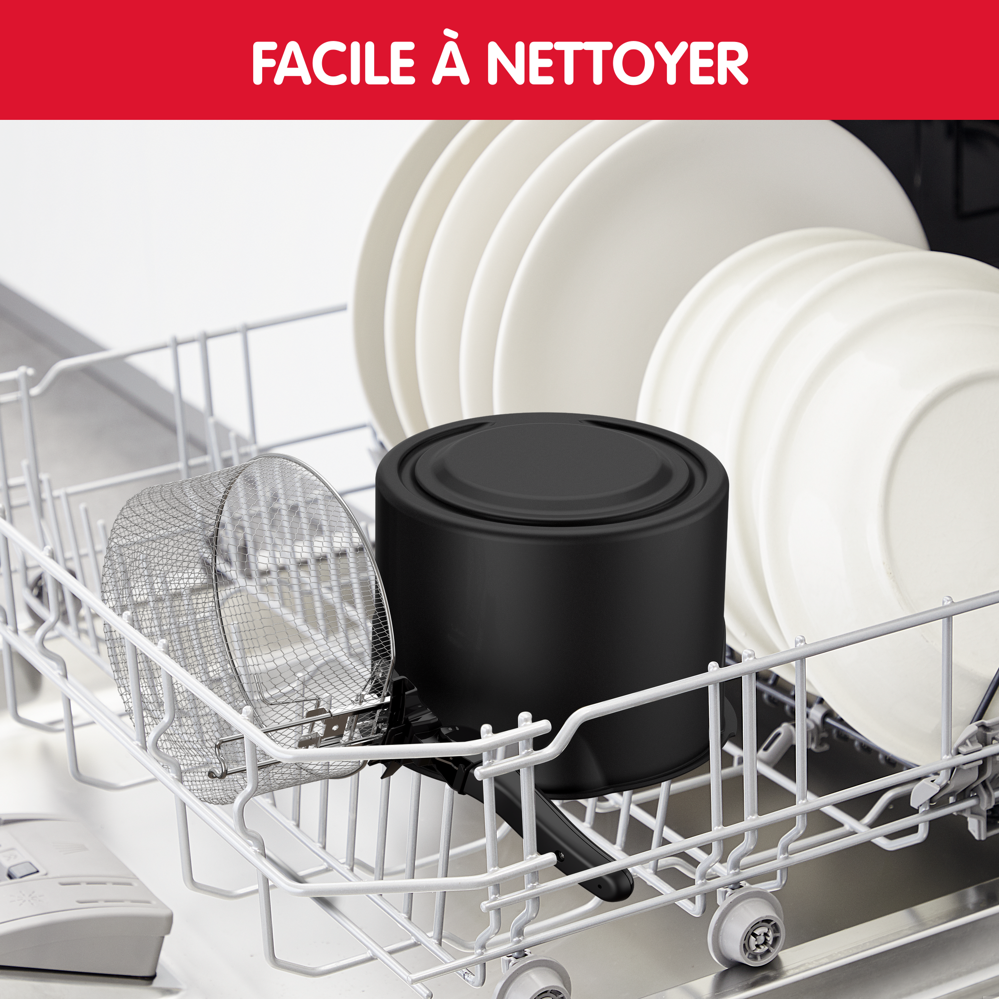 Méga XXL, Friteuse électrique, Grande capacité 2Kg, cuve amovible, Thermostat règlable