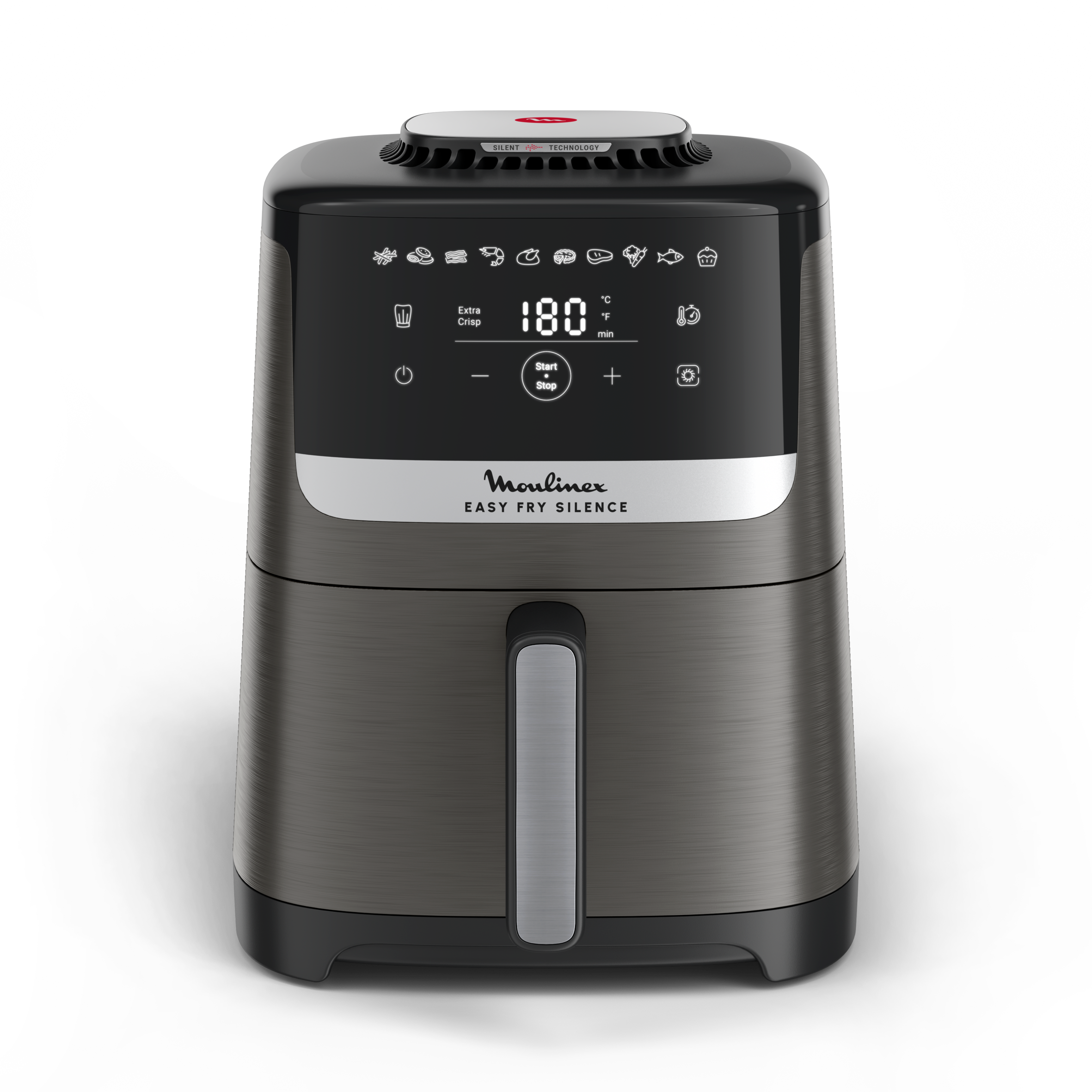 RECONDITIONNÉ Easy Fry Silence, air fryer, 5&nbsp;L, Technologie Silence, Gris charbon