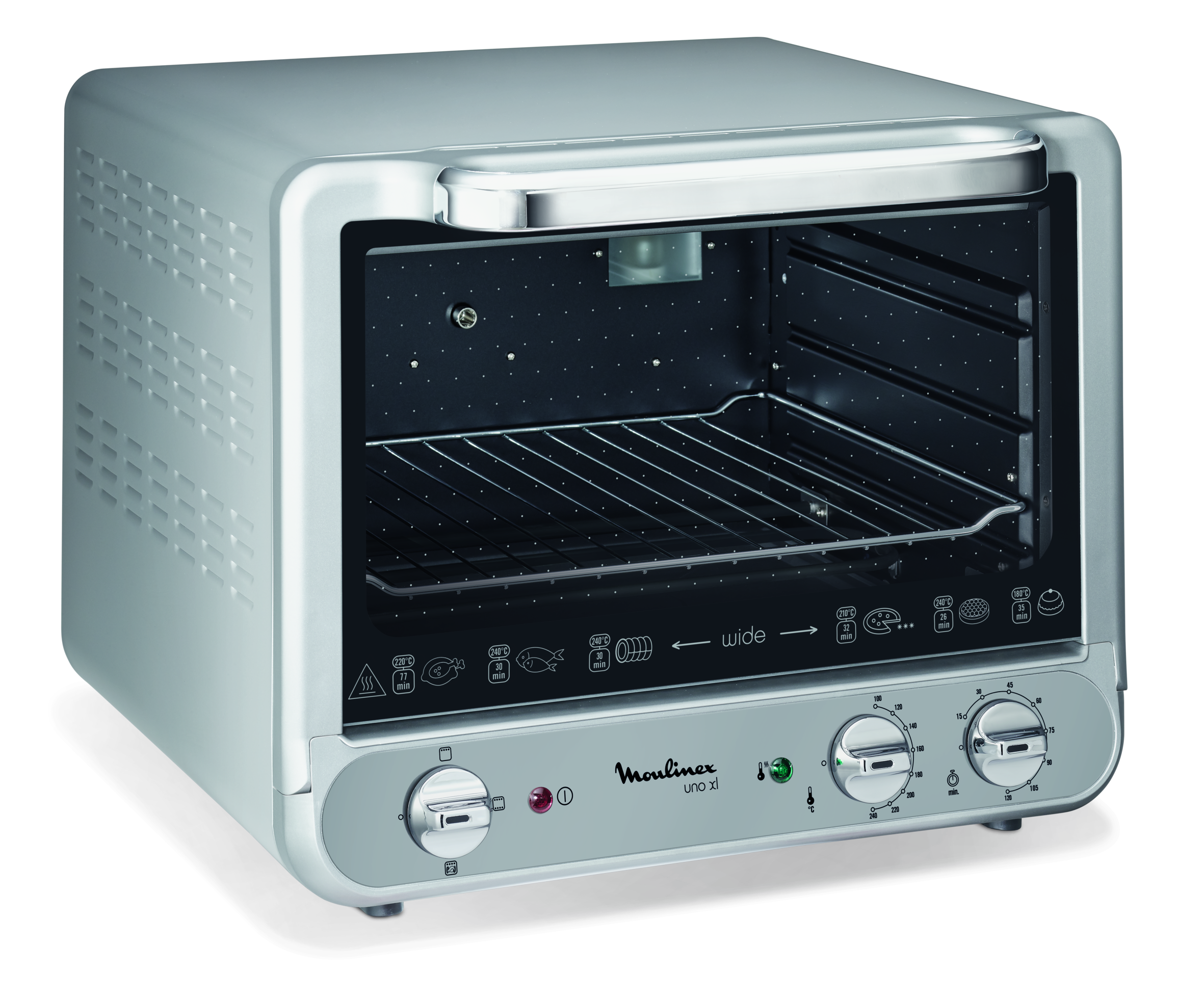 four uno xl tournebroche 30 l silver/chrome