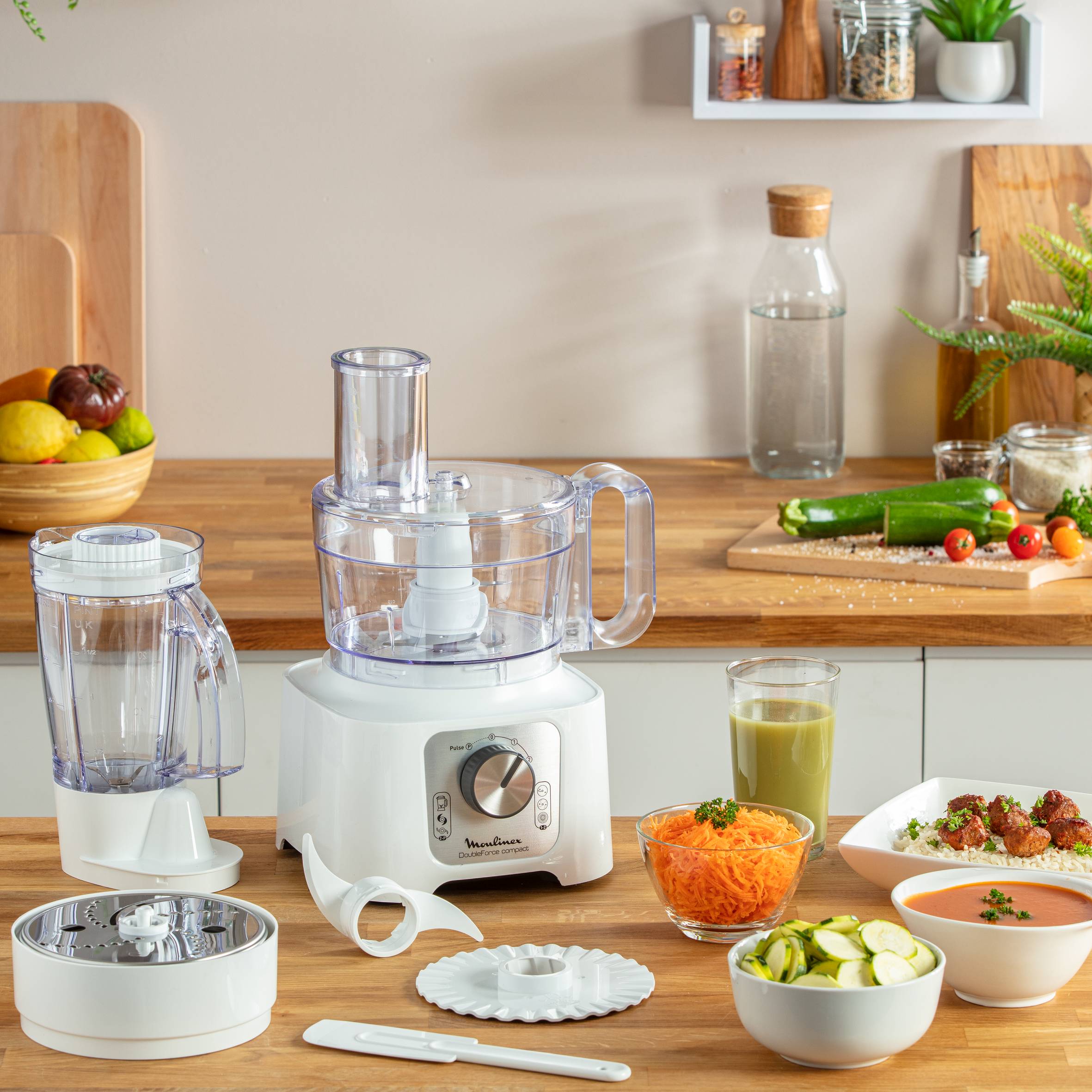 Double force compact 800 W blanc