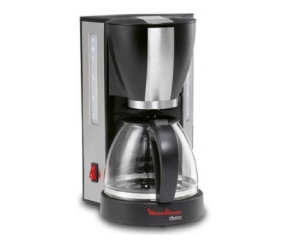 cafetiere divino noir/bandeau inox brosse