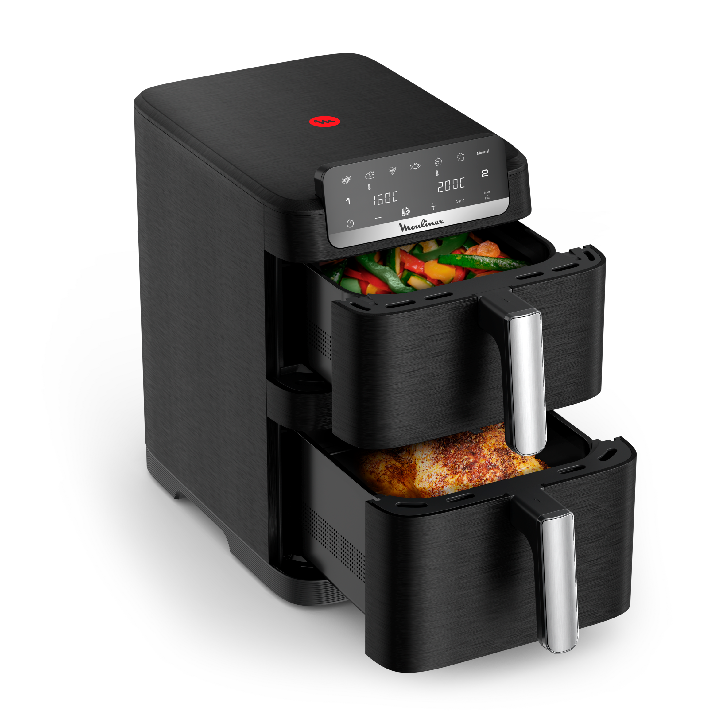 Easy Fry Crispy Stack, Dual Air fryer, Noir