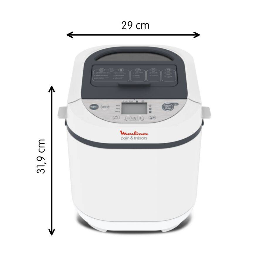 Pain et Trésors, Machine à Pain, 1kg, Yaourts, Confiture, 20 programmes
