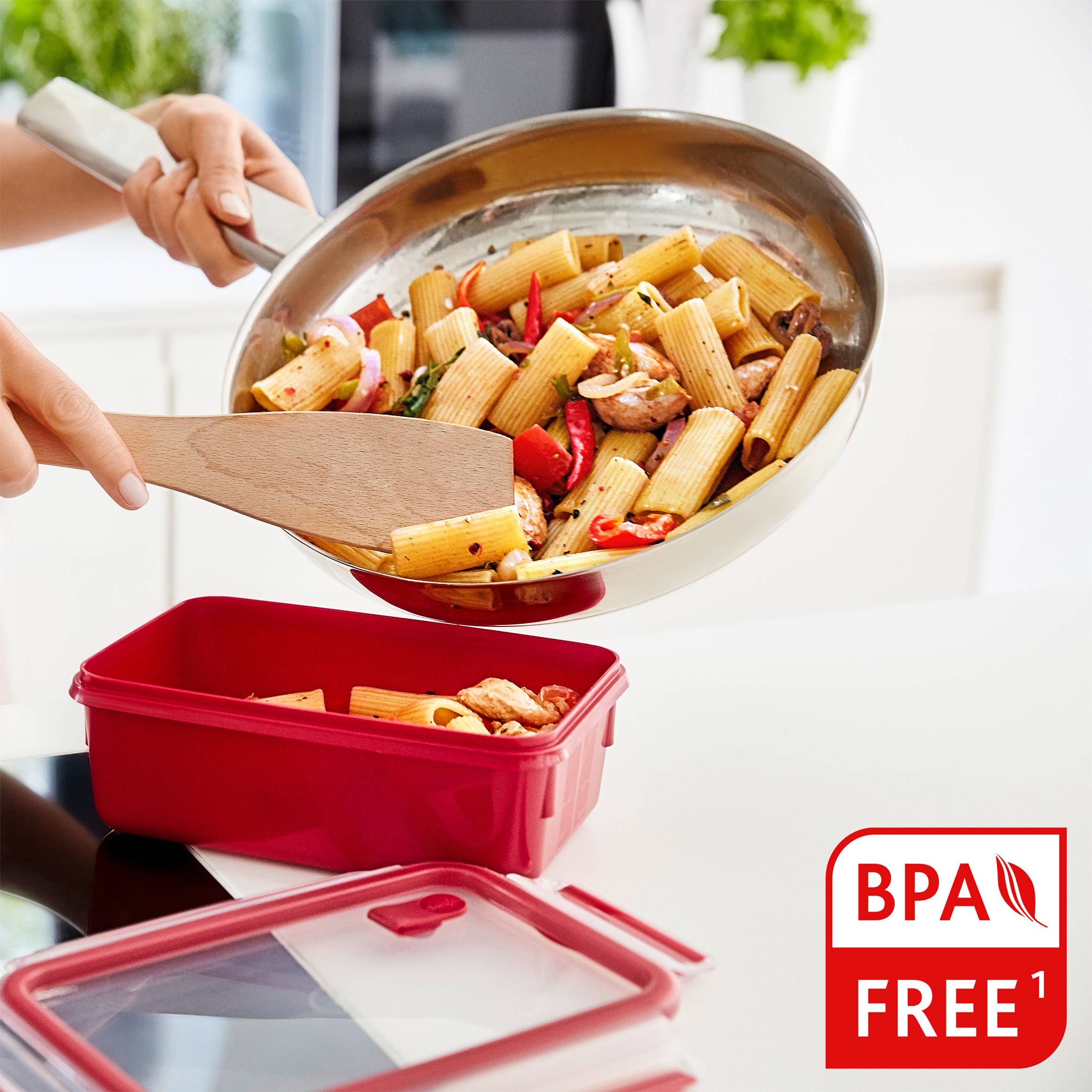 Clip micro boîte ronde 2,6l rouge