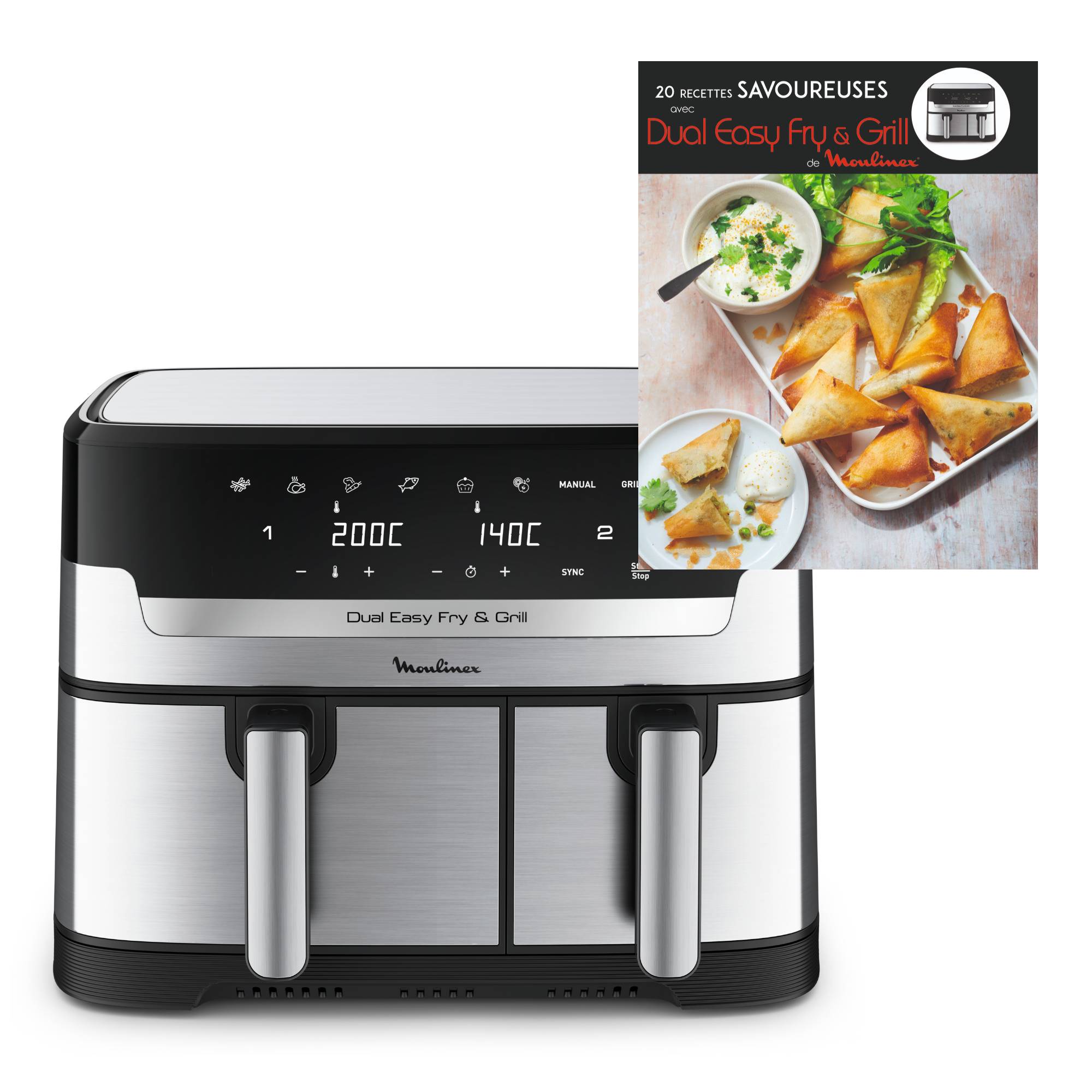 EASY FRY & GRILL DUAL 8,3L INOX