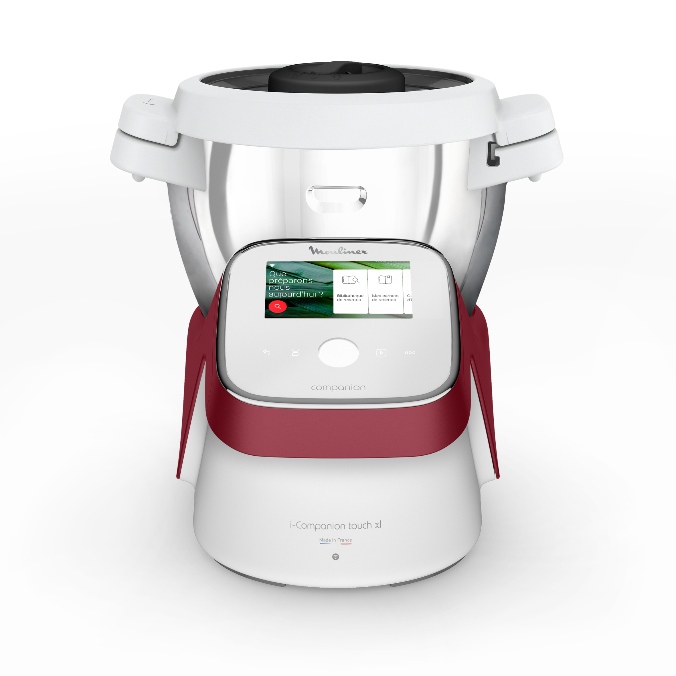 I-Companion Touch, Robot cuiseur, 17 fonctions, Connecté, Recettes sur l’écran, Capacité XL 10 personnes, Rouge, Fabriqué en France