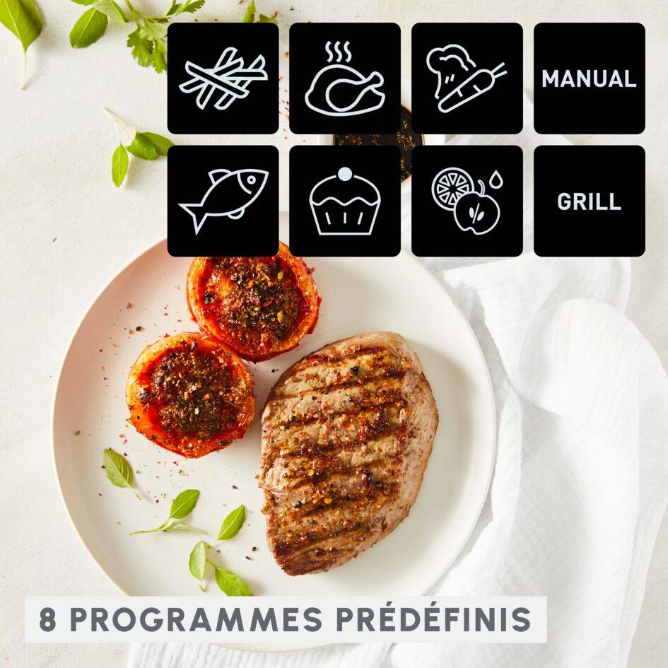 Dual Easy Fry & Grill, 8.3L, Air fryer, Noir