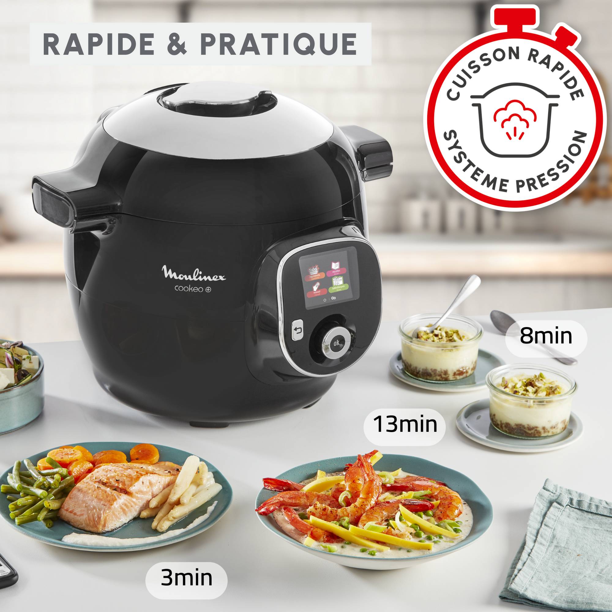Cookeo+ 180 recettes avec Extra Crisp