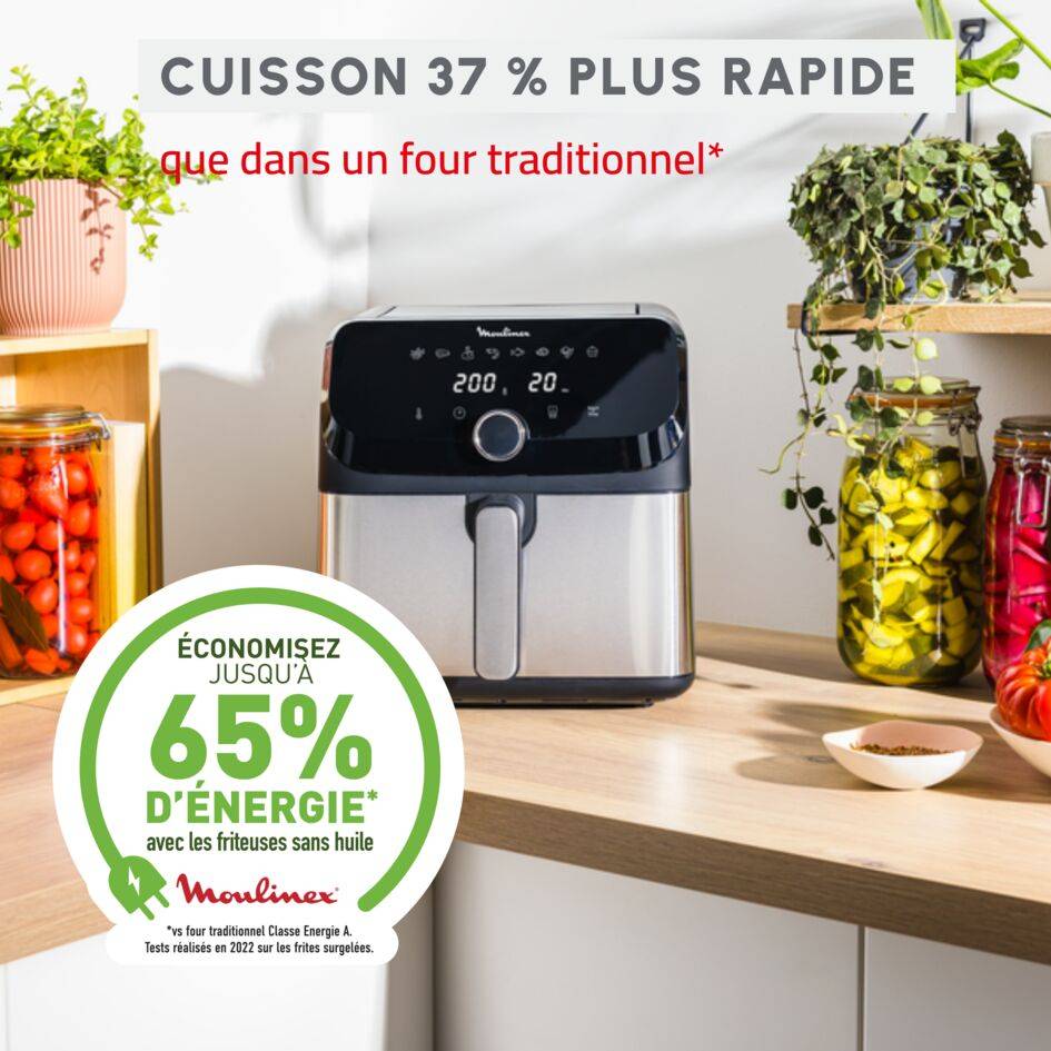 RECONDITIONNE Easy Fry Mega, 7.5L, Air fryer, Inox