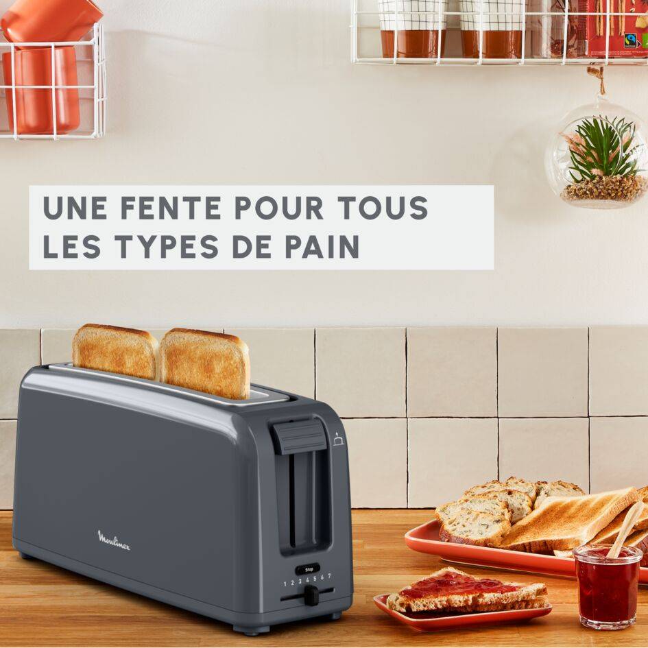 Plaino, Grille-pain longue fente, 7&nbsp;niveaux de dorage