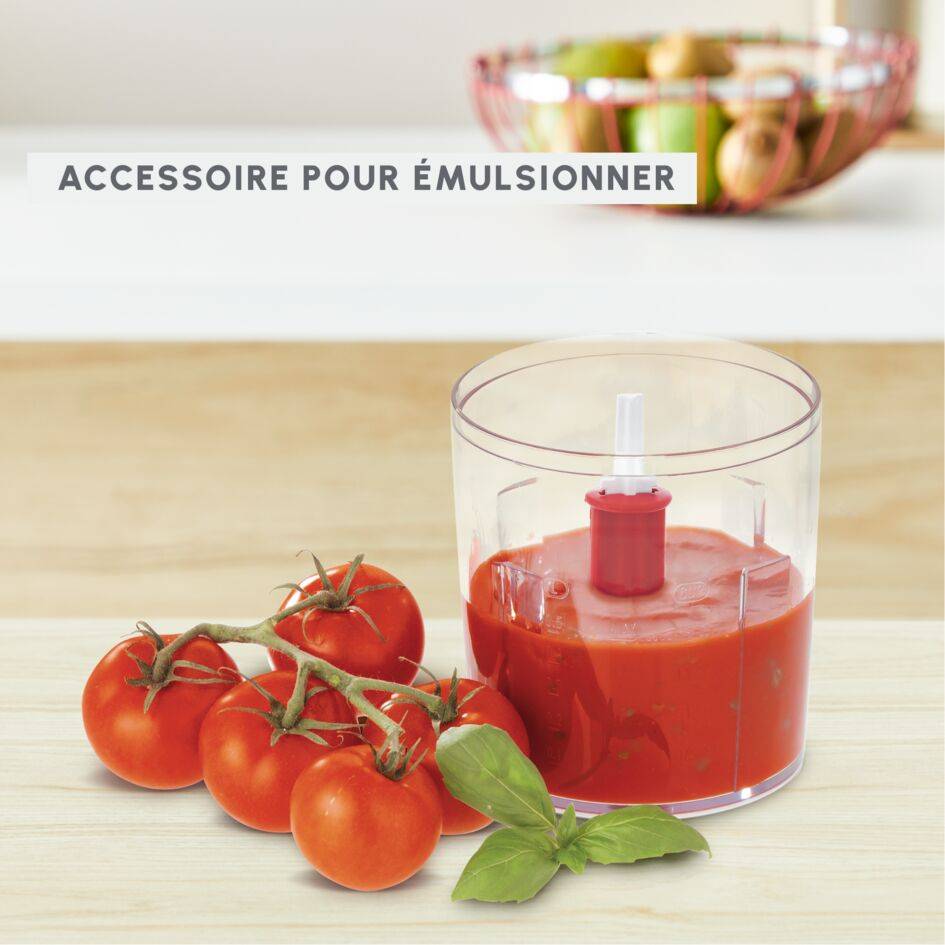 Multi moulinette, Mini hachoir, Fonction 4 en 1, Capacité 500 ml, 500 W, Blanc