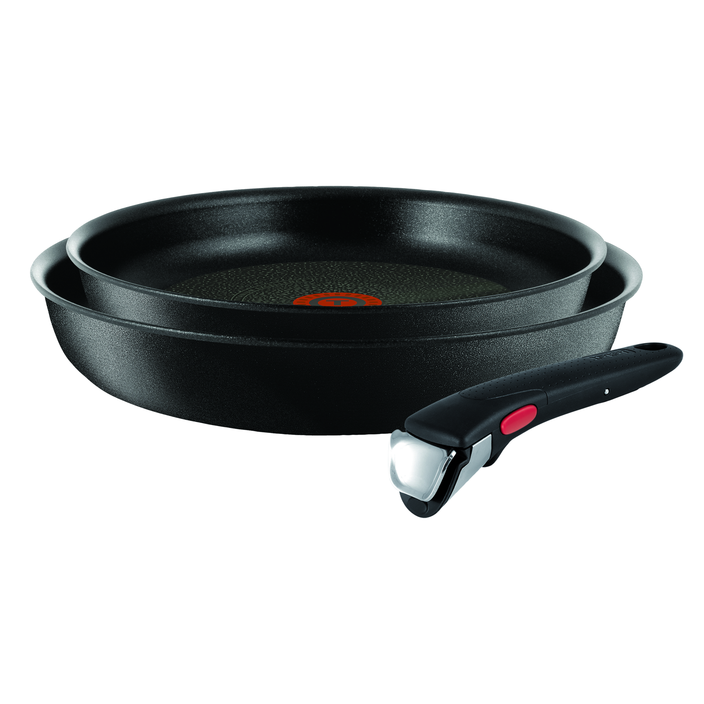 Ingenio expertise noir lot 2 poêles 24/28cm + 1 poignée amovible induction