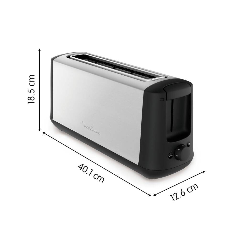 Grille pain Subito Inox, 1 longue fente longue 25&nbsp;cm, 7&nbsp;niveaux de dorage